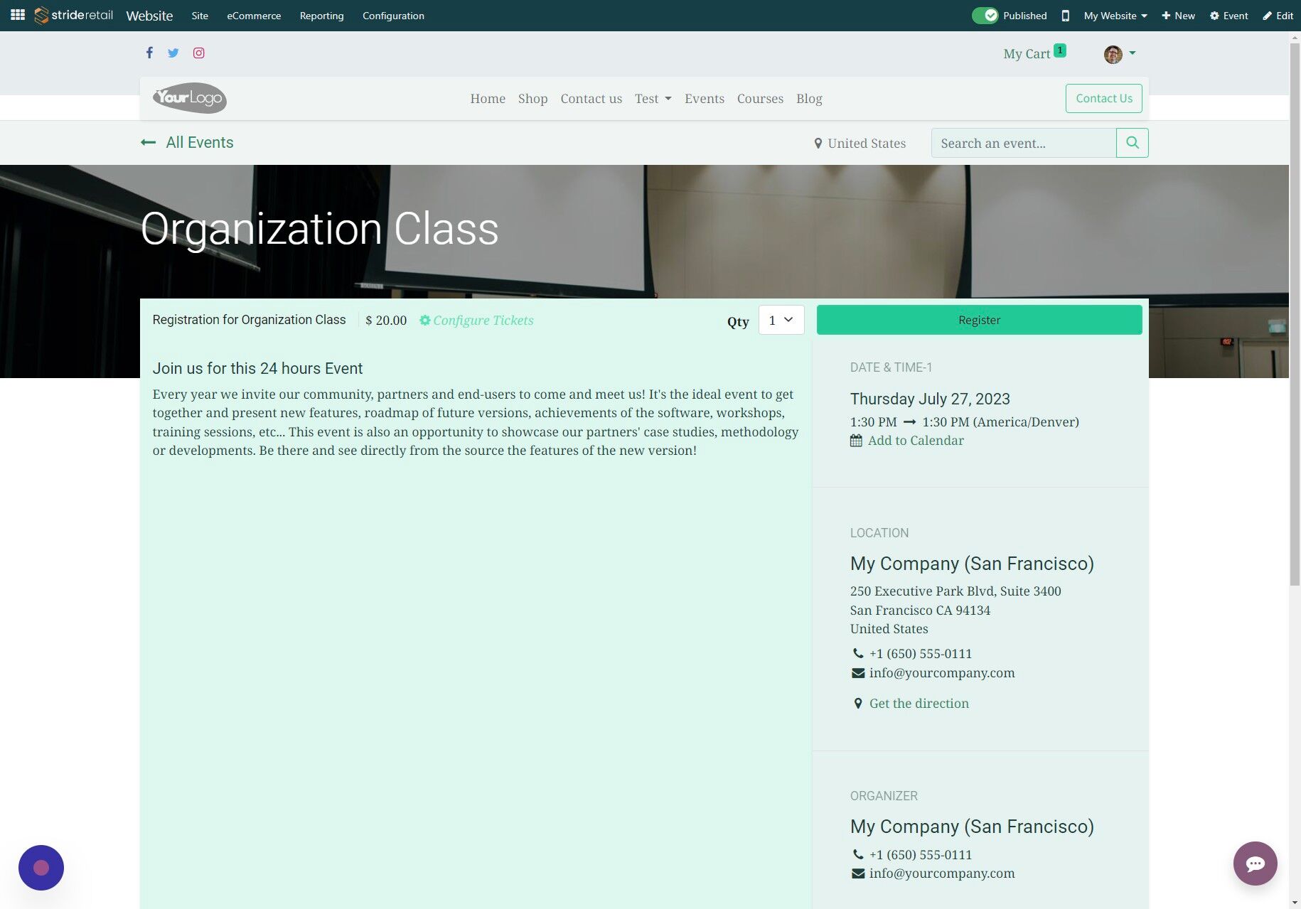 Screenshot of: Click "Register"