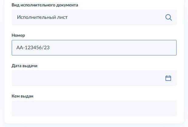 Screenshot of: Укажите дату выдачи. 