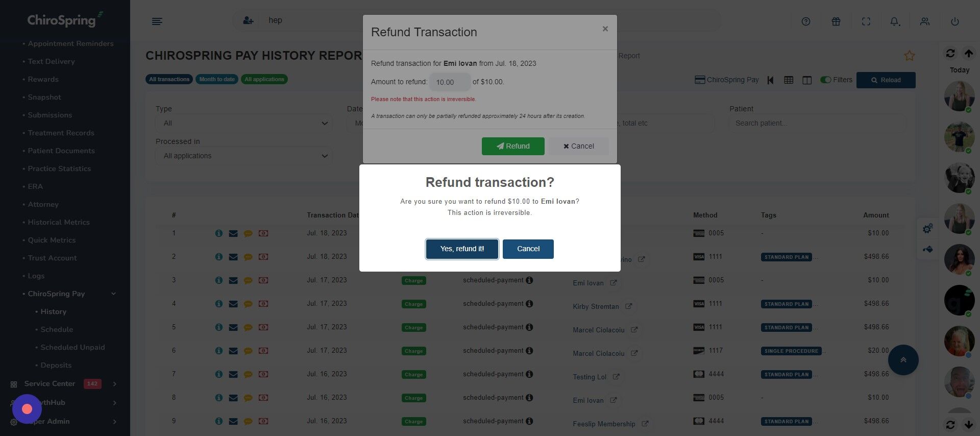 Screenshot of: Click