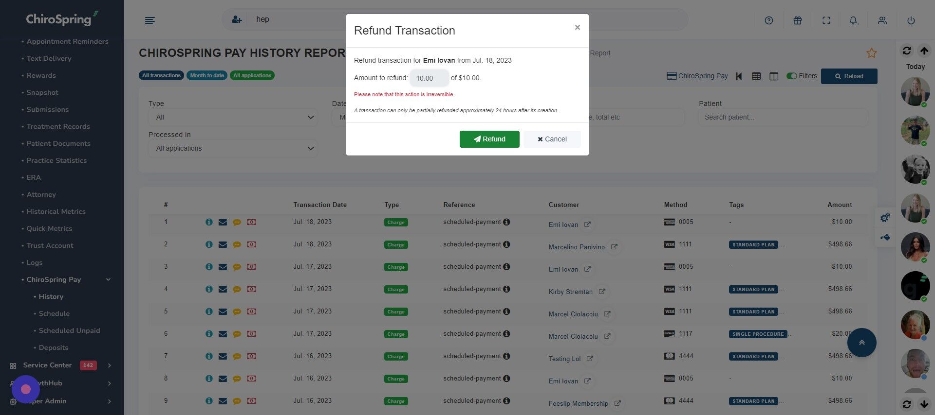 Screenshot of: Click