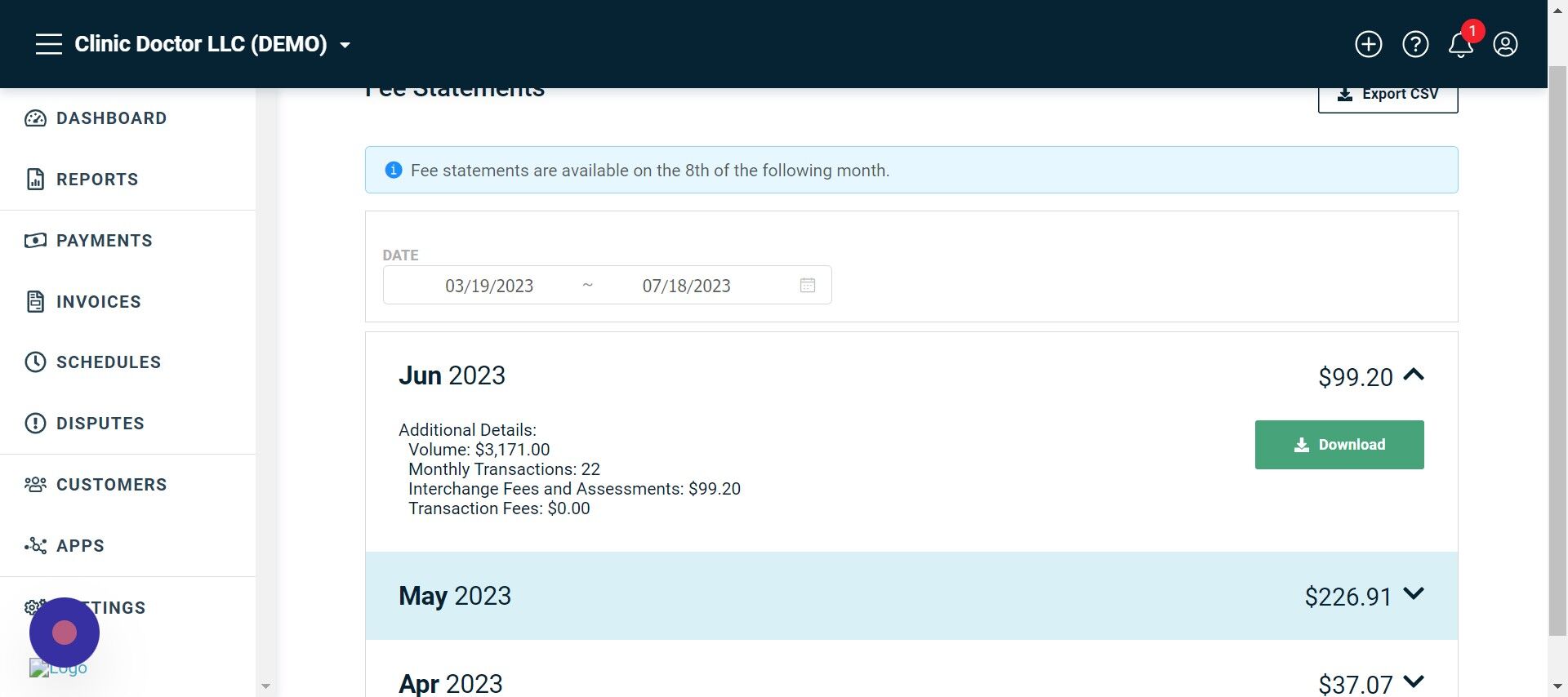 Screenshot of: Click