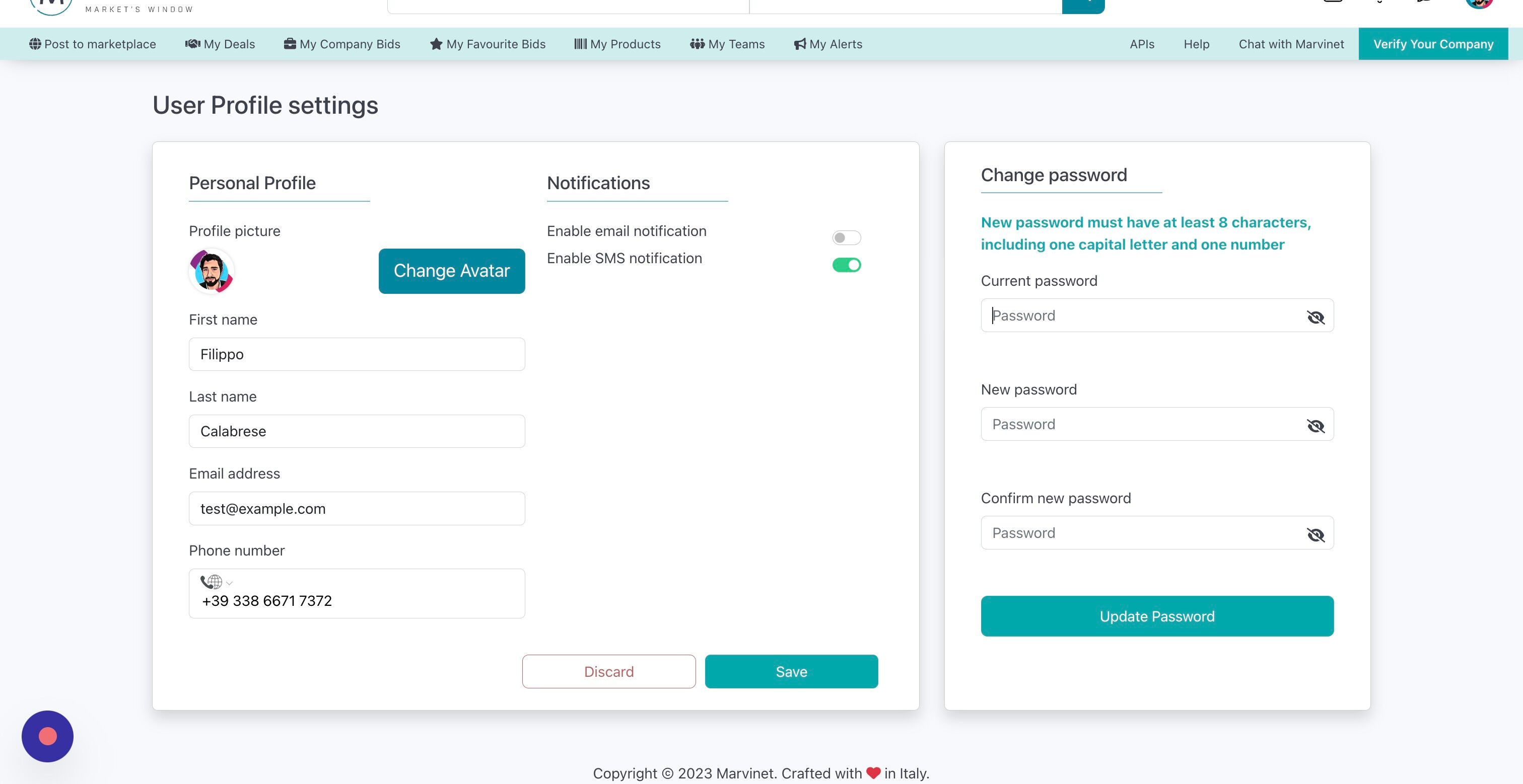 Screenshot of: Click the "Password" field.
