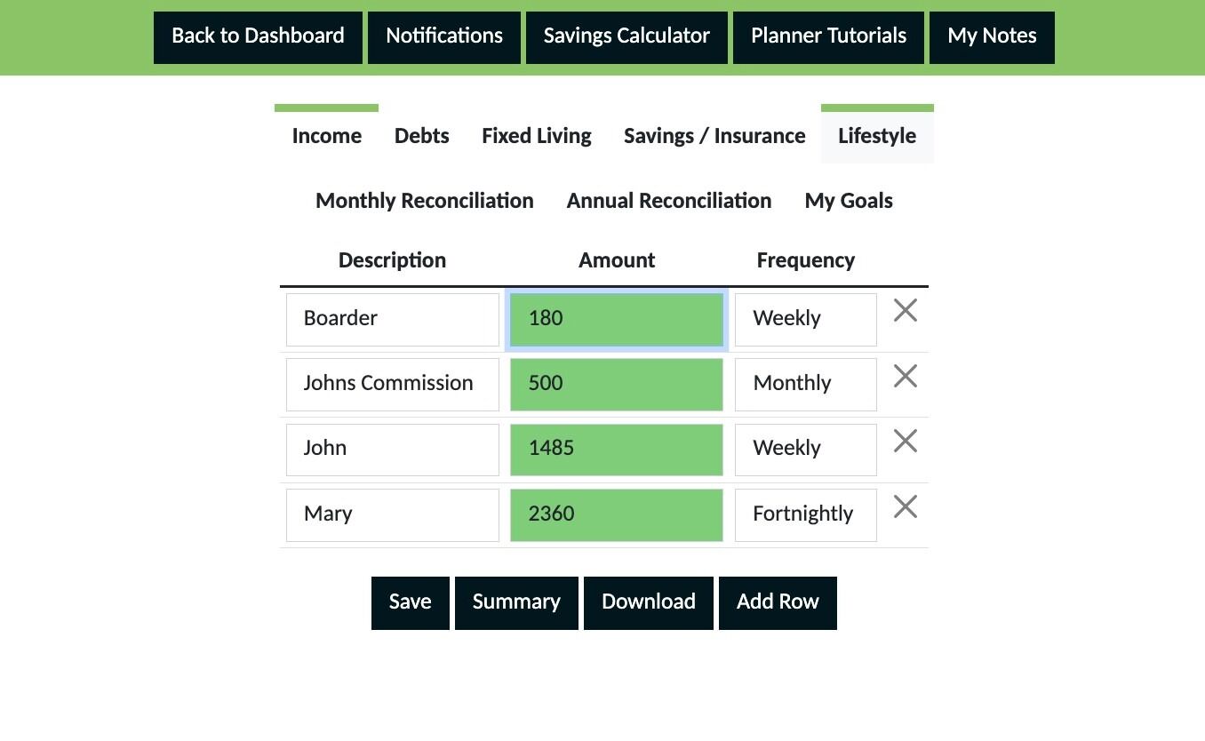 Screenshot of: Click "Lifestyle"
