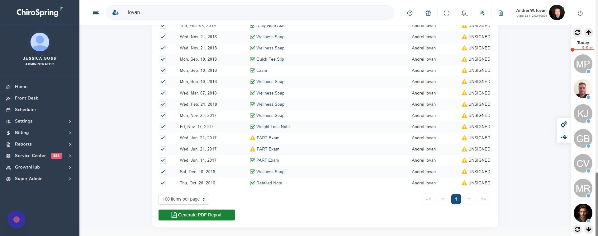 Screenshot of: Scroll to click 