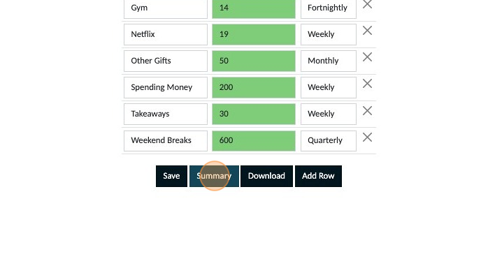 Screenshot of: Click "Summary"