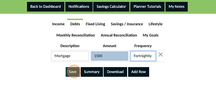 Screenshot of: Click "Save"