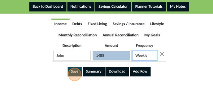 Screenshot of: Click "Save"