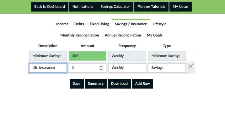 Screenshot of: Click the "Amount" field and enter the premium you pay
