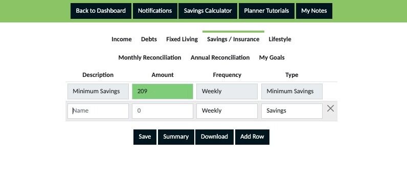 Screenshot of: Click the "Name" field enter the type of insurance