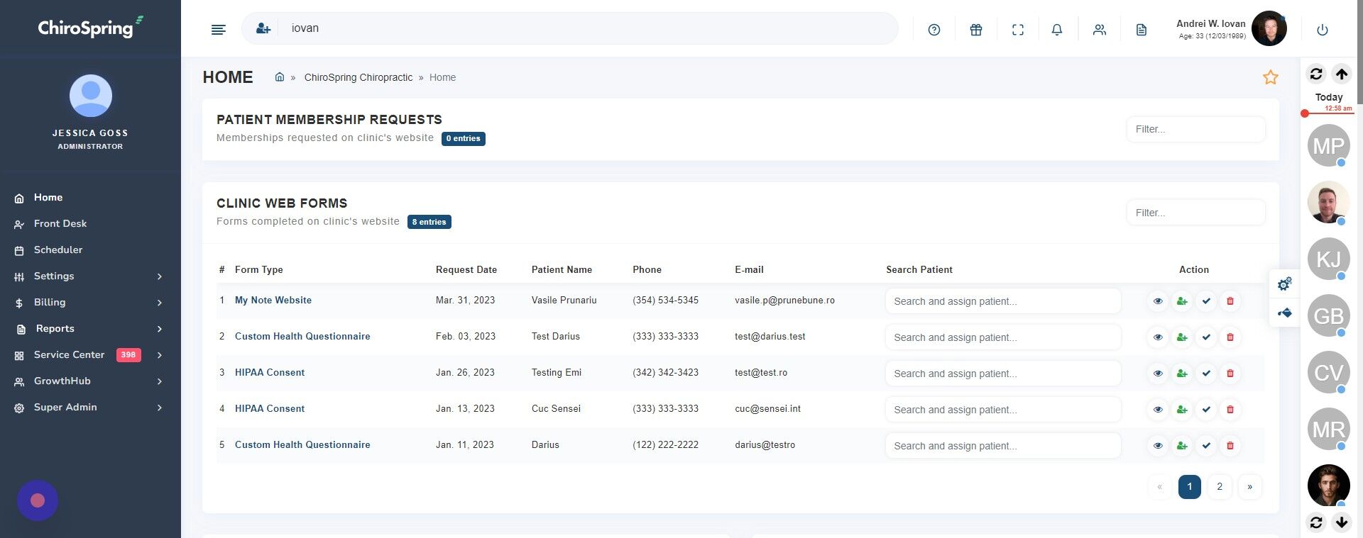 Screenshot of: Click 