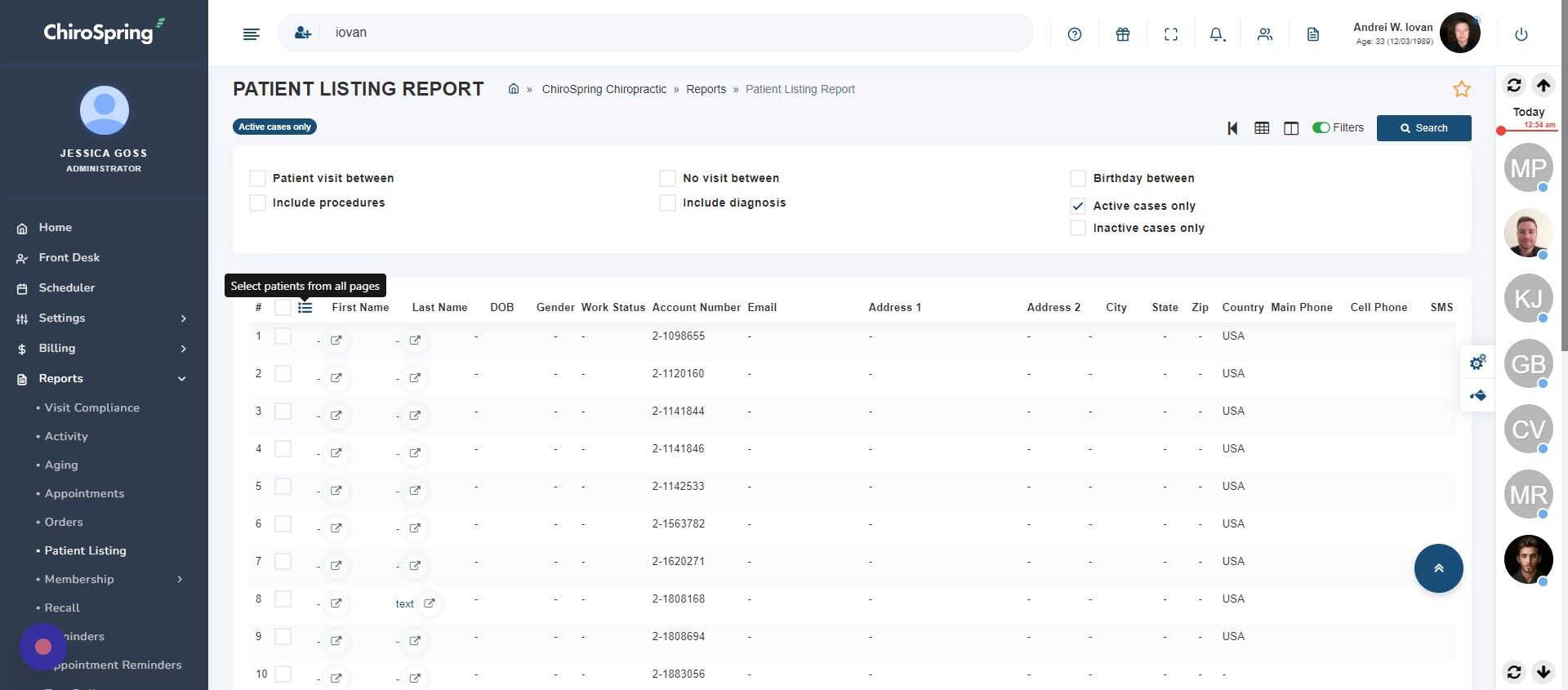 Screenshot of: Click 
