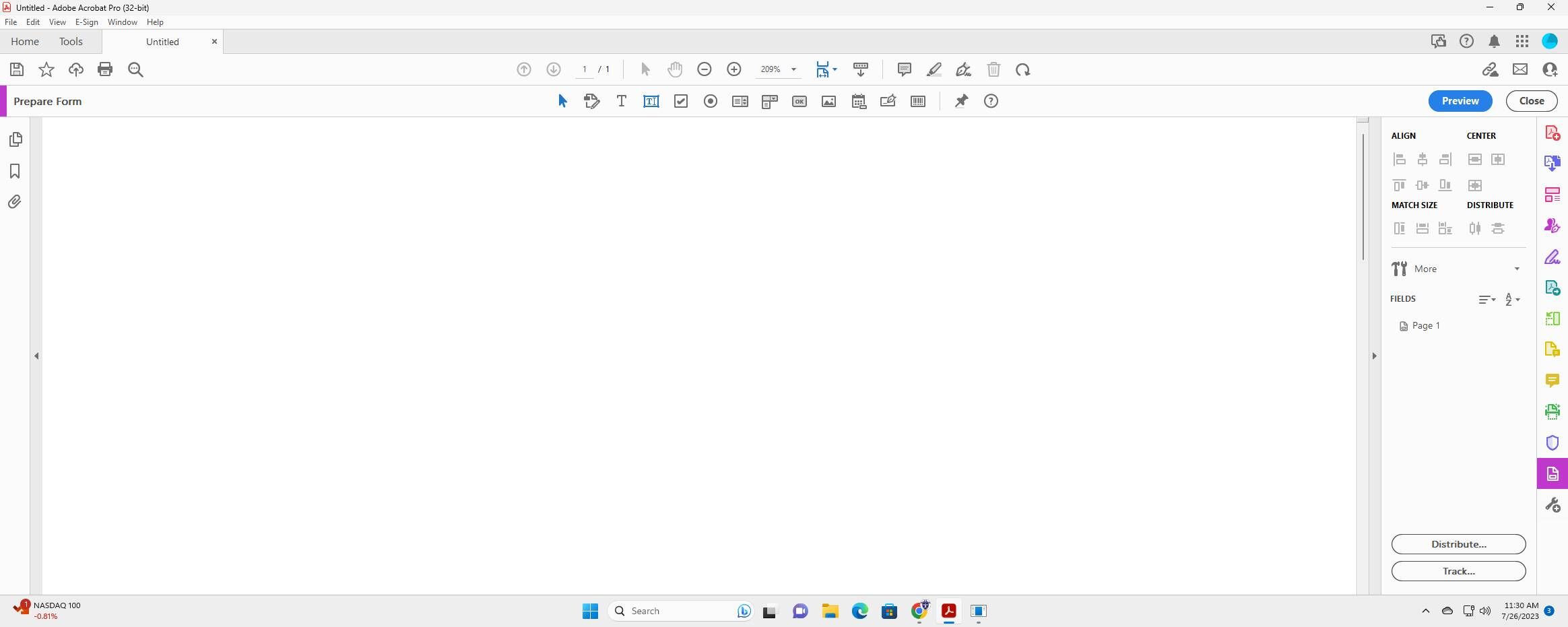 Screenshot of: Click "Text Field"