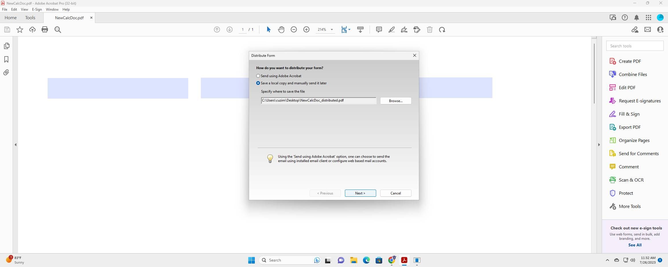 Screenshot of: Click "Next >"