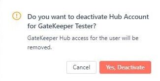 Screenshot of: Click "Yes, Deactivate".