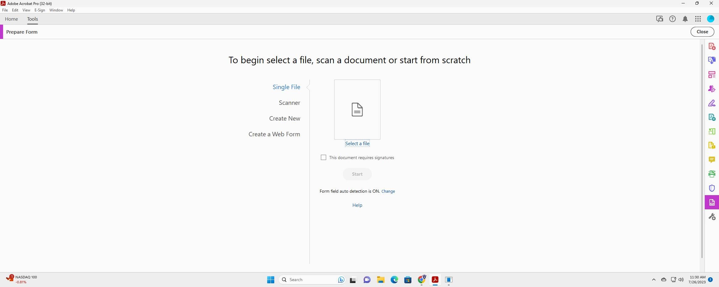 Screenshot of: Click "Create New"