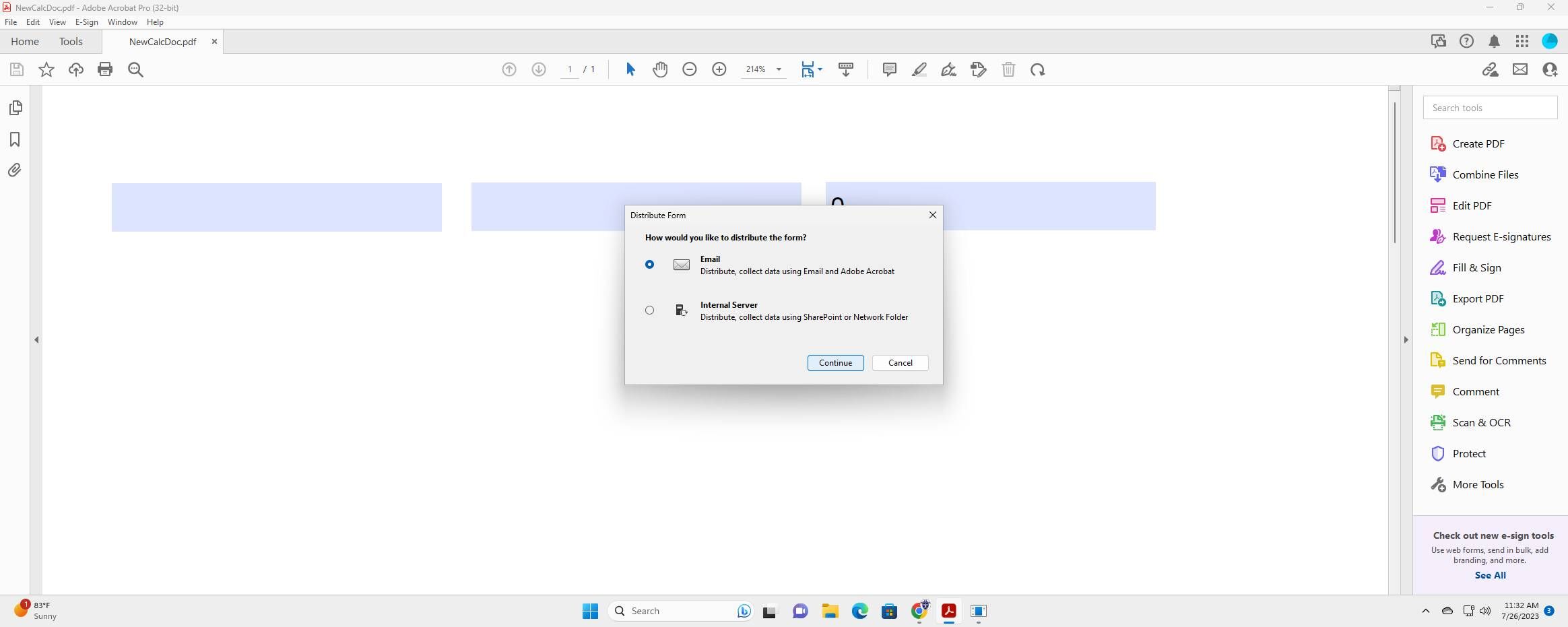 Screenshot of: Click "Continue"