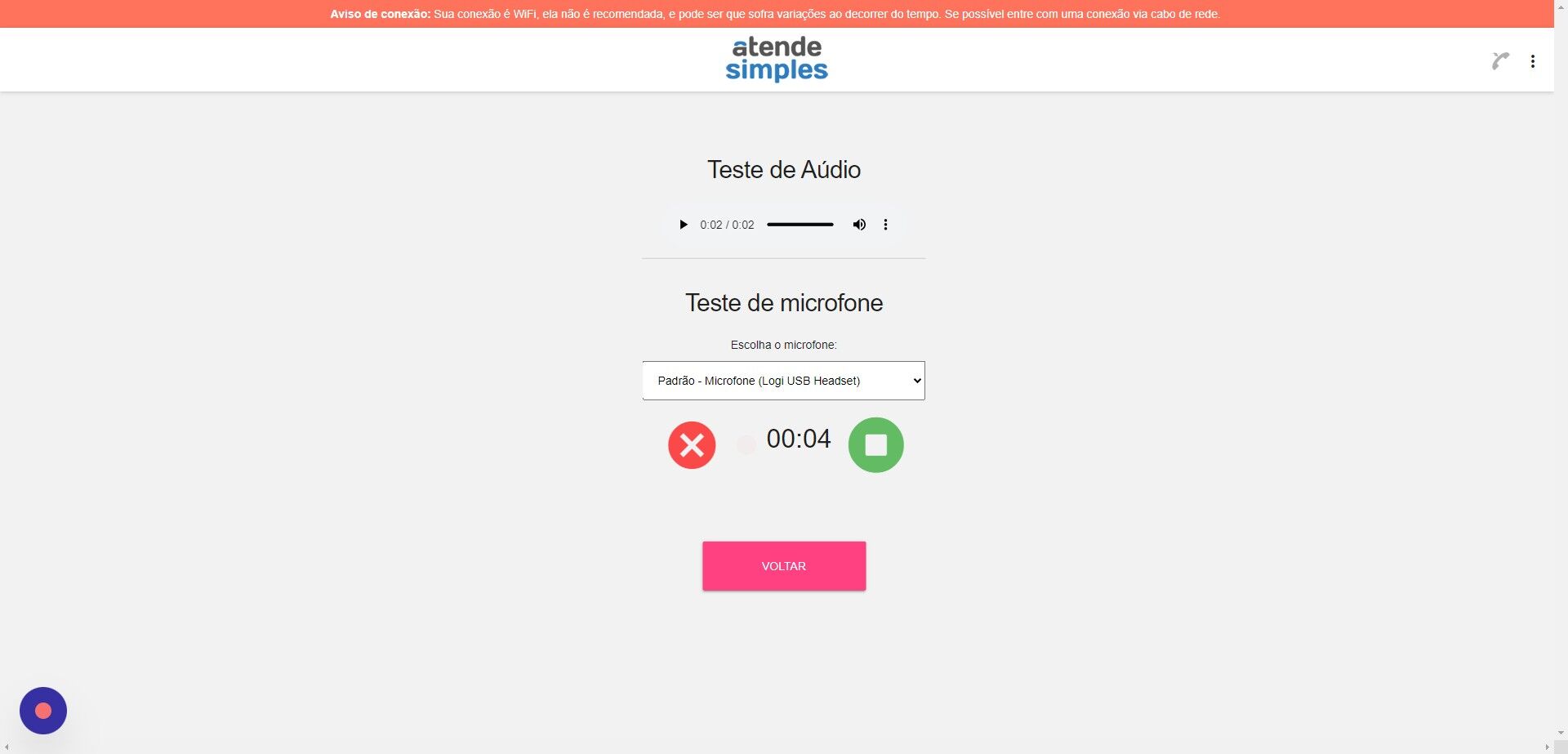 Como testar meu áudio e microfone – Atende Simples