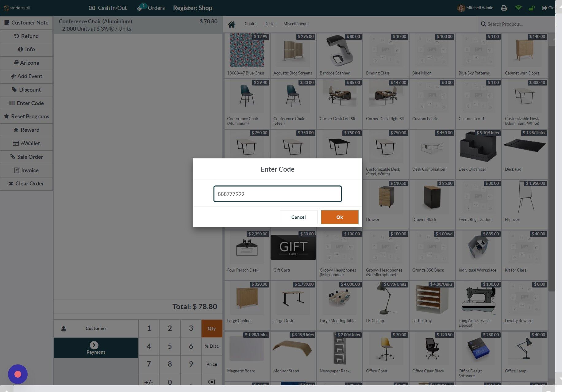 Screenshot of: Click "Ok"