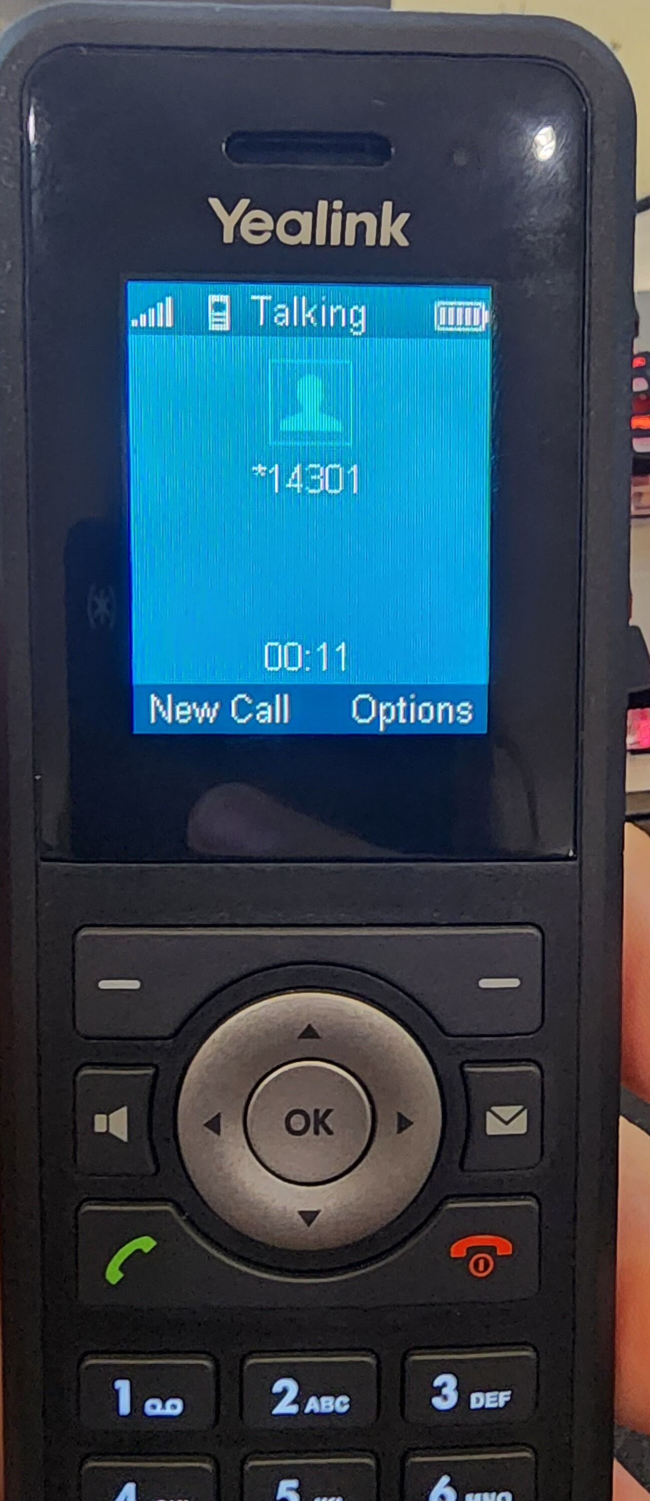Screenshot of: You'll be connected with the call on park and be able to continue the conversation as normal. 