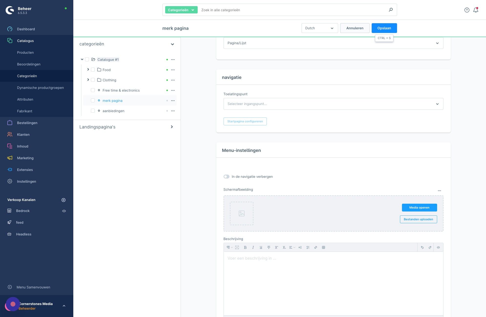 Screenshot of: Click "Opslaan"
