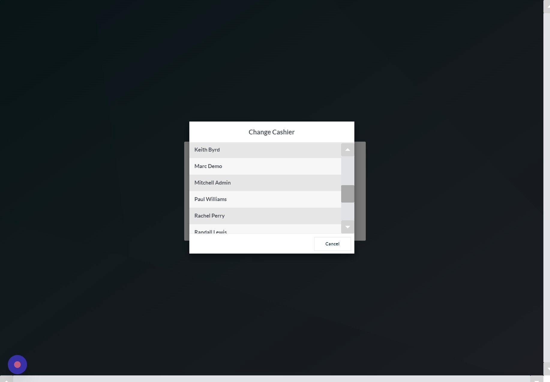 Screenshot of: Click "Mitchell Admin"