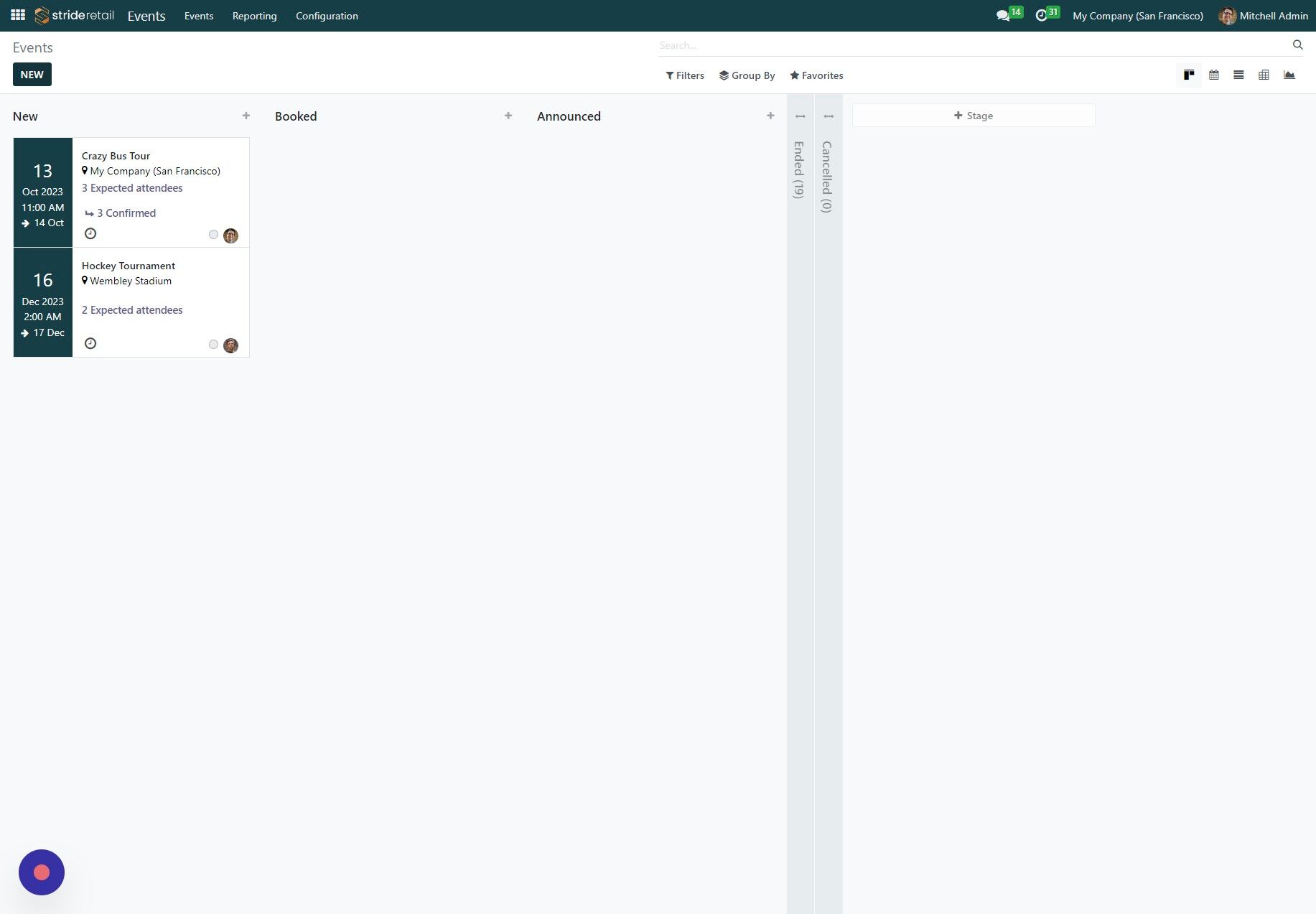 Screenshot of: Click "NEW"