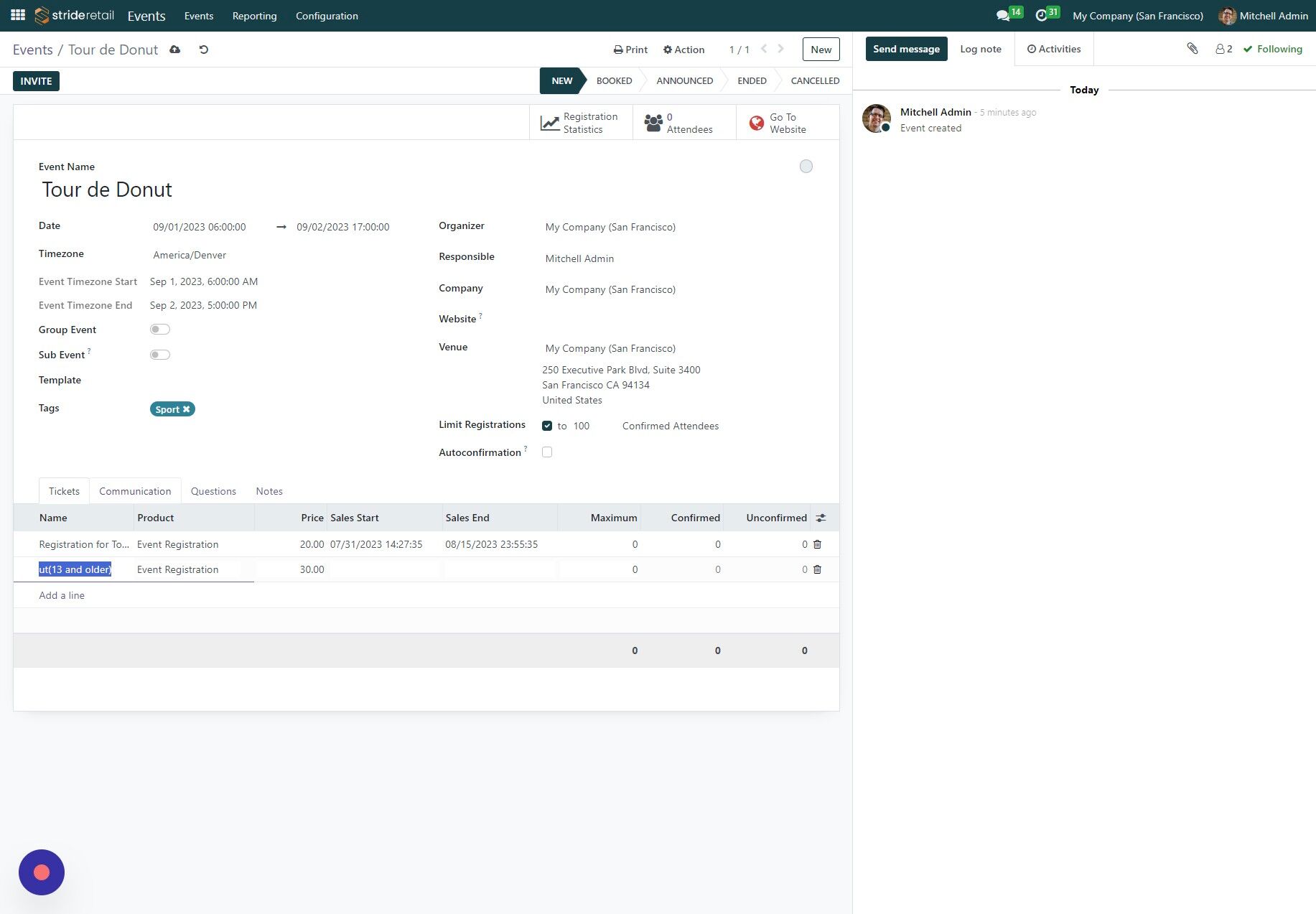 Screenshot of: Click "Communication" to change your communication preferences.  There is another tutorial for more in-depth communication training.