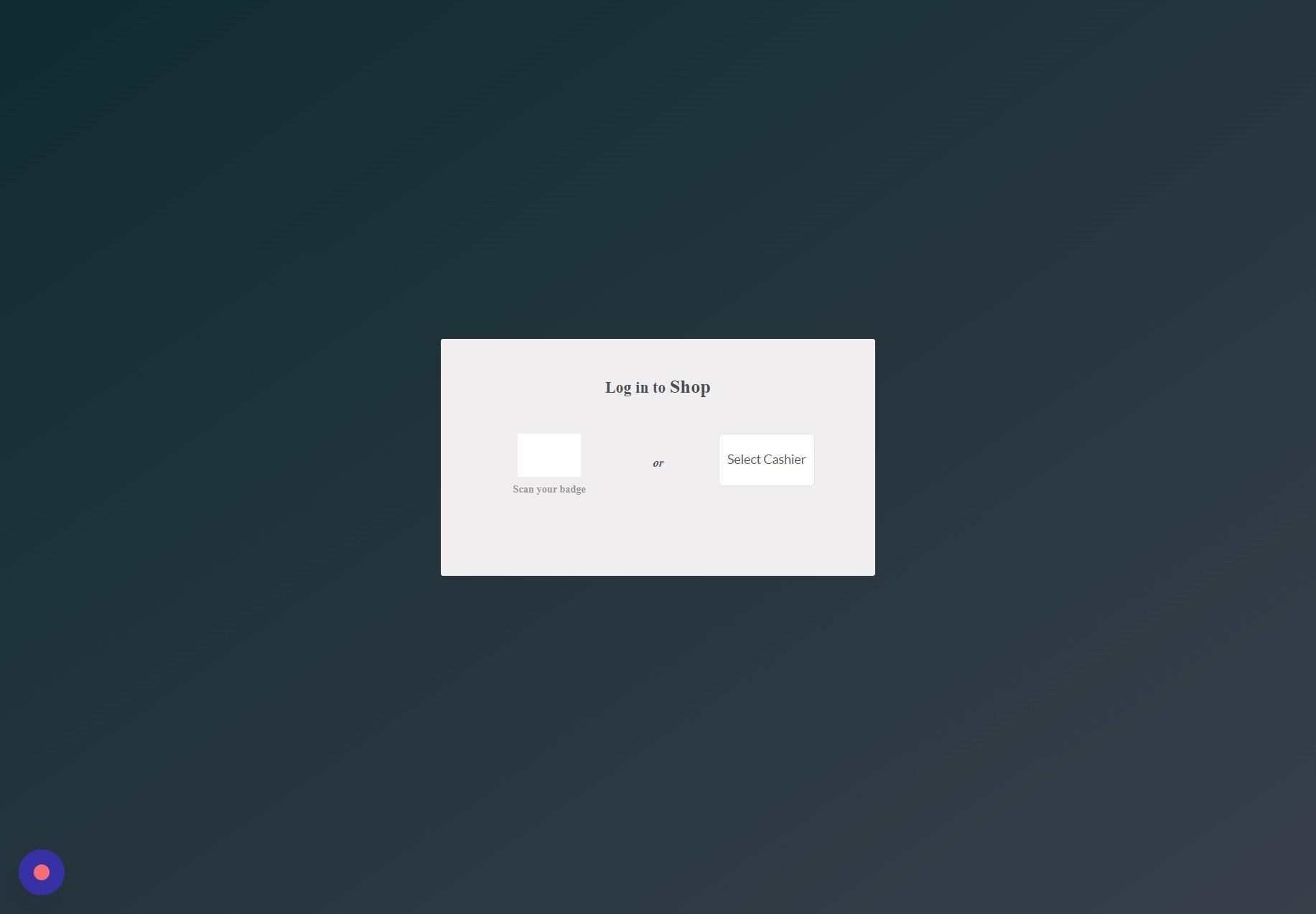 Screenshot of: Click "Select Cashier"