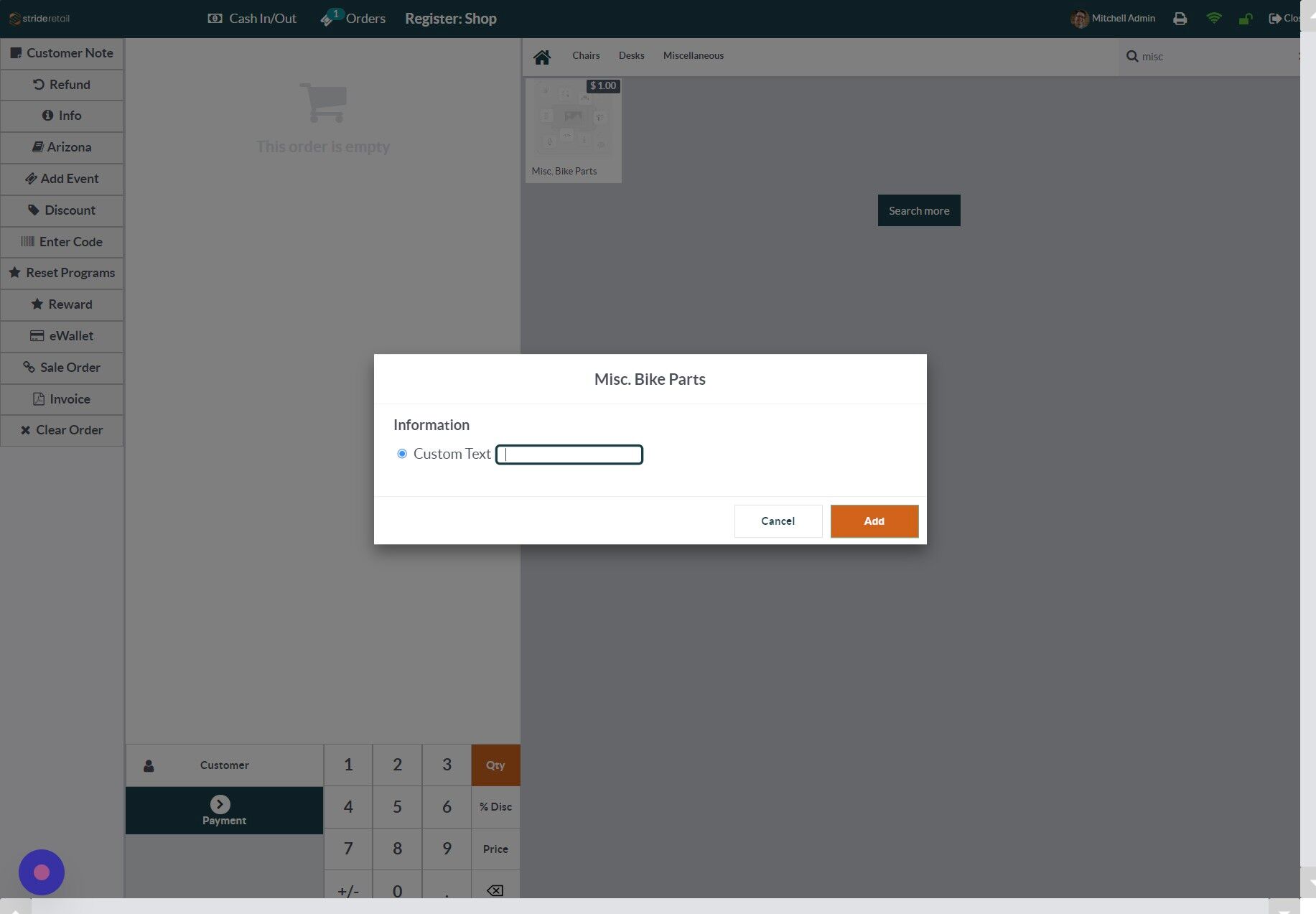 Screenshot of: Click this text field.