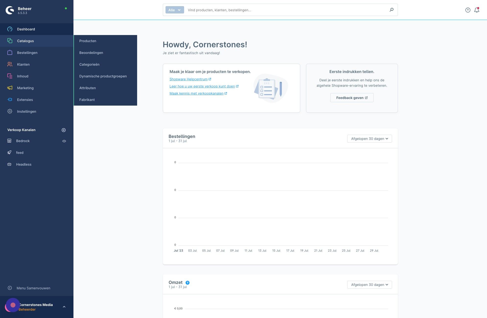 Screenshot of: Klik "Catalogus"
