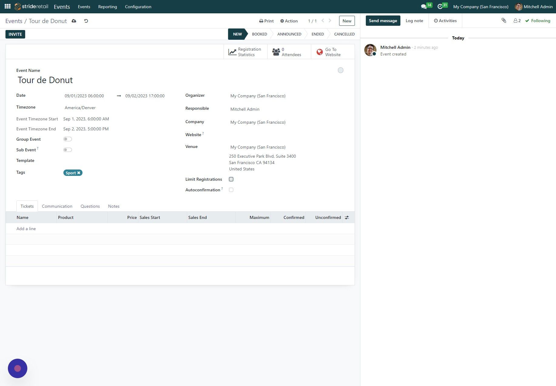 Screenshot of: Click the "Limit Registrations" field.