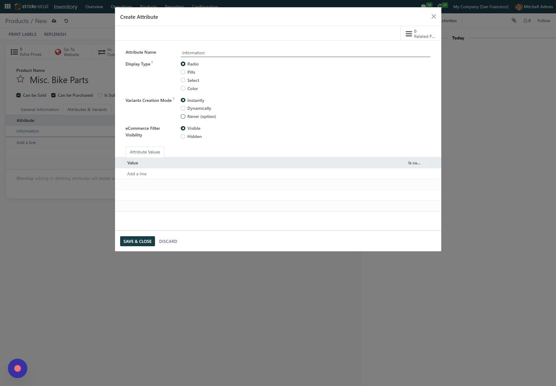 Screenshot of: Click the "Never (option)" field.