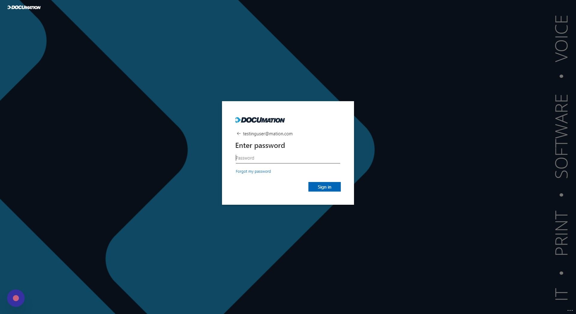 Screenshot of: Type your computer password. 