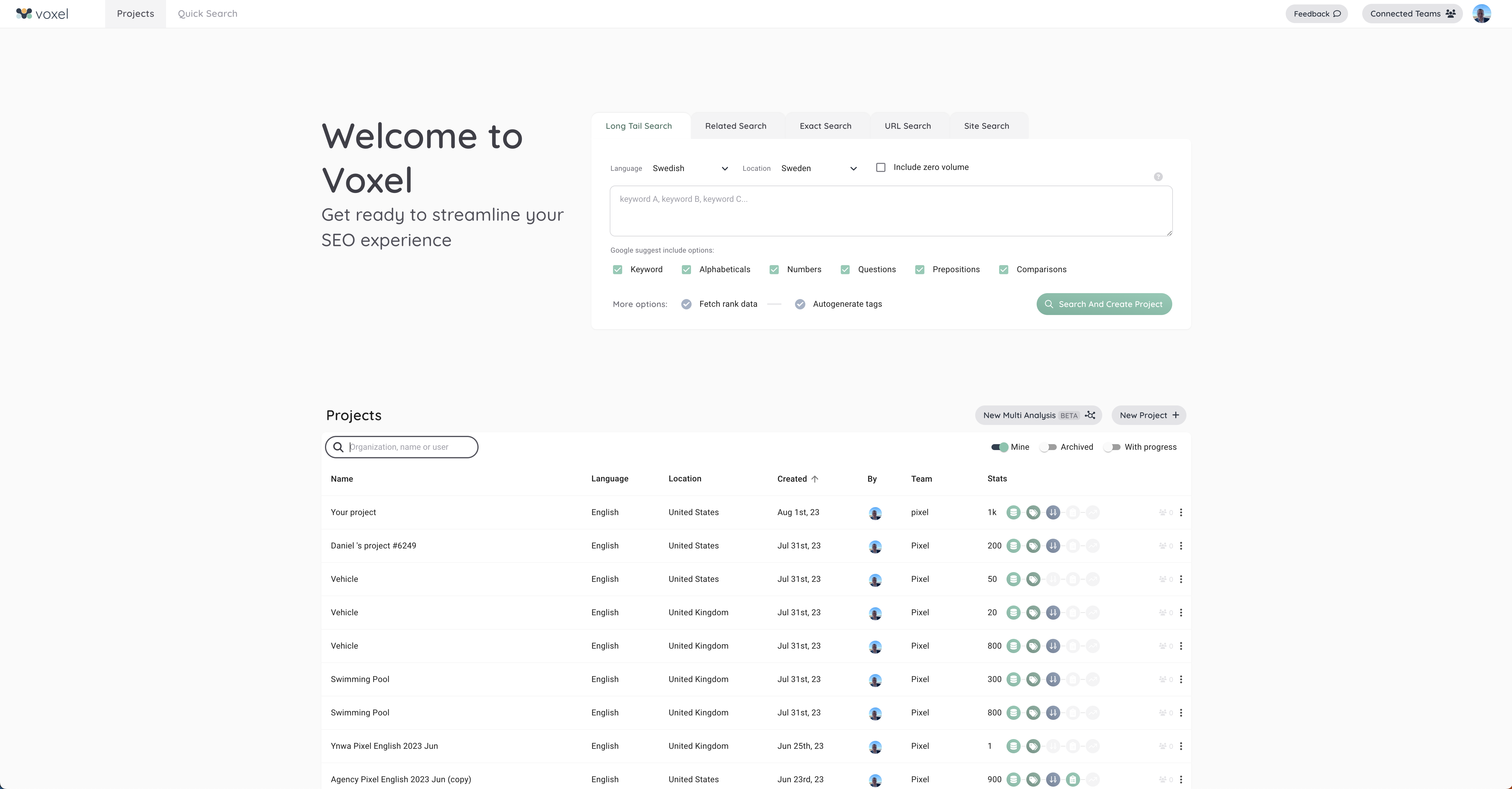 Screenshot of: Navigate to https://app.voxeltool.io/