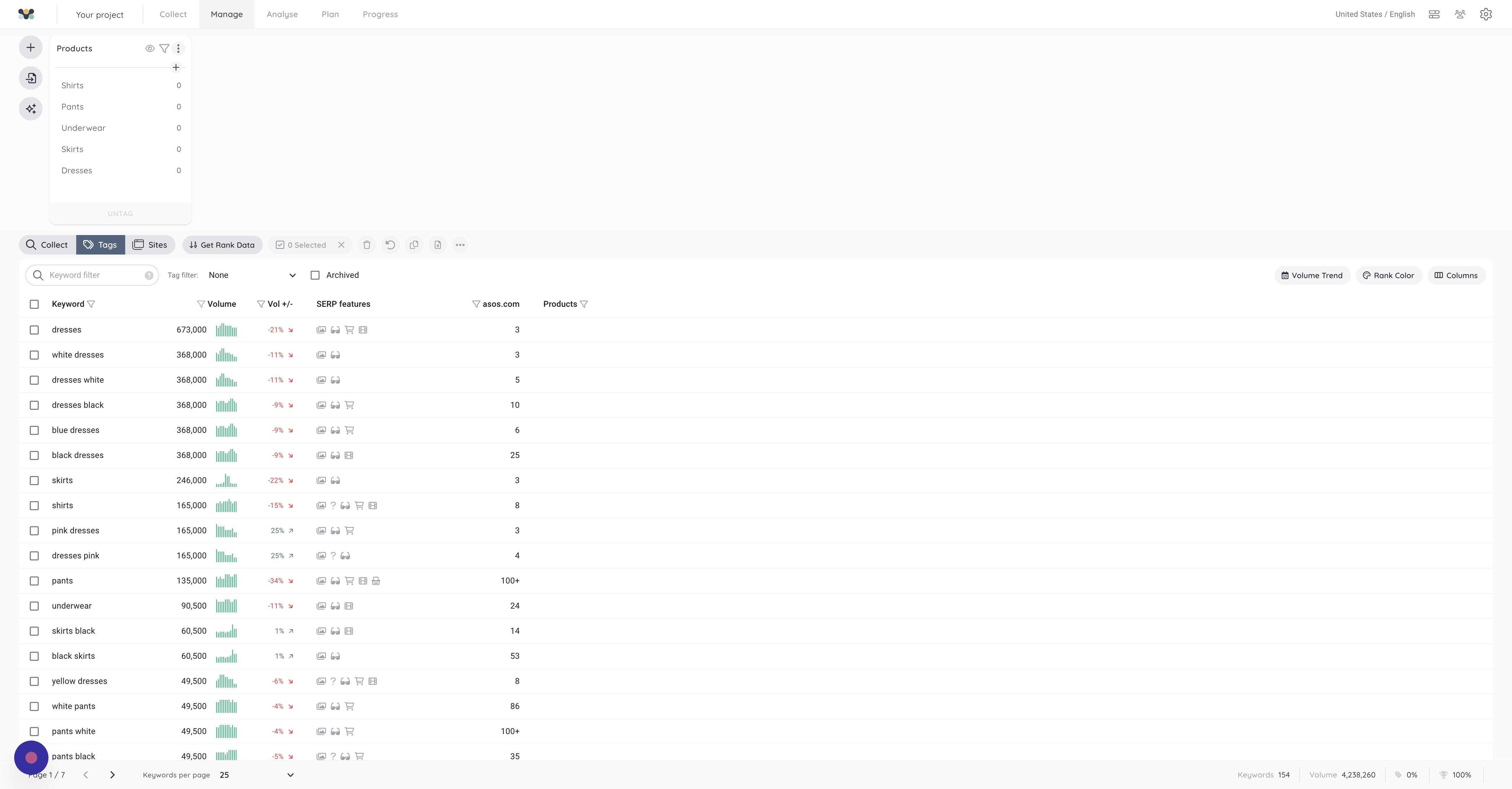 Screenshot of: Click this icon to tag your keywords