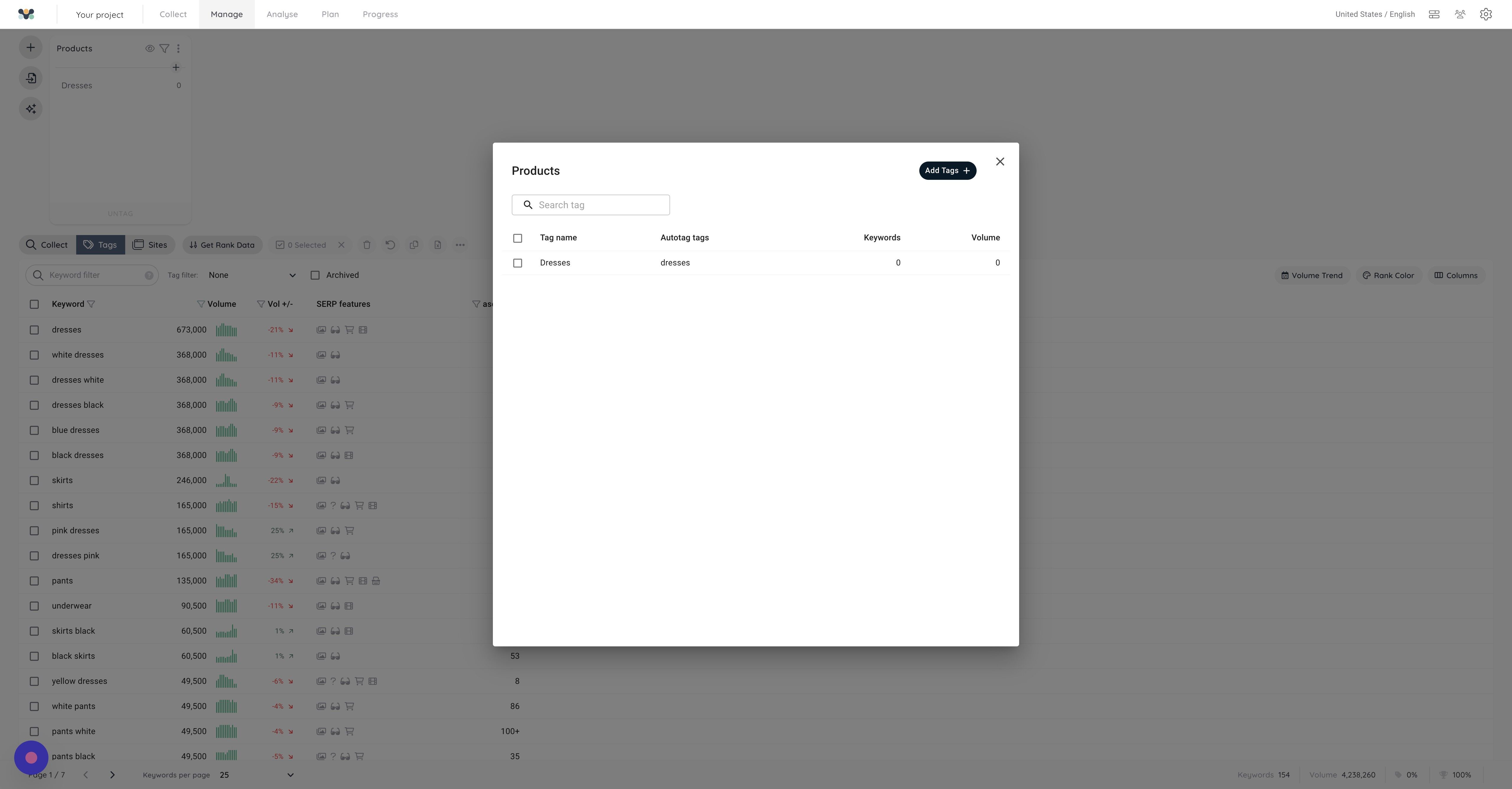 Screenshot of: Click "Add Tags"