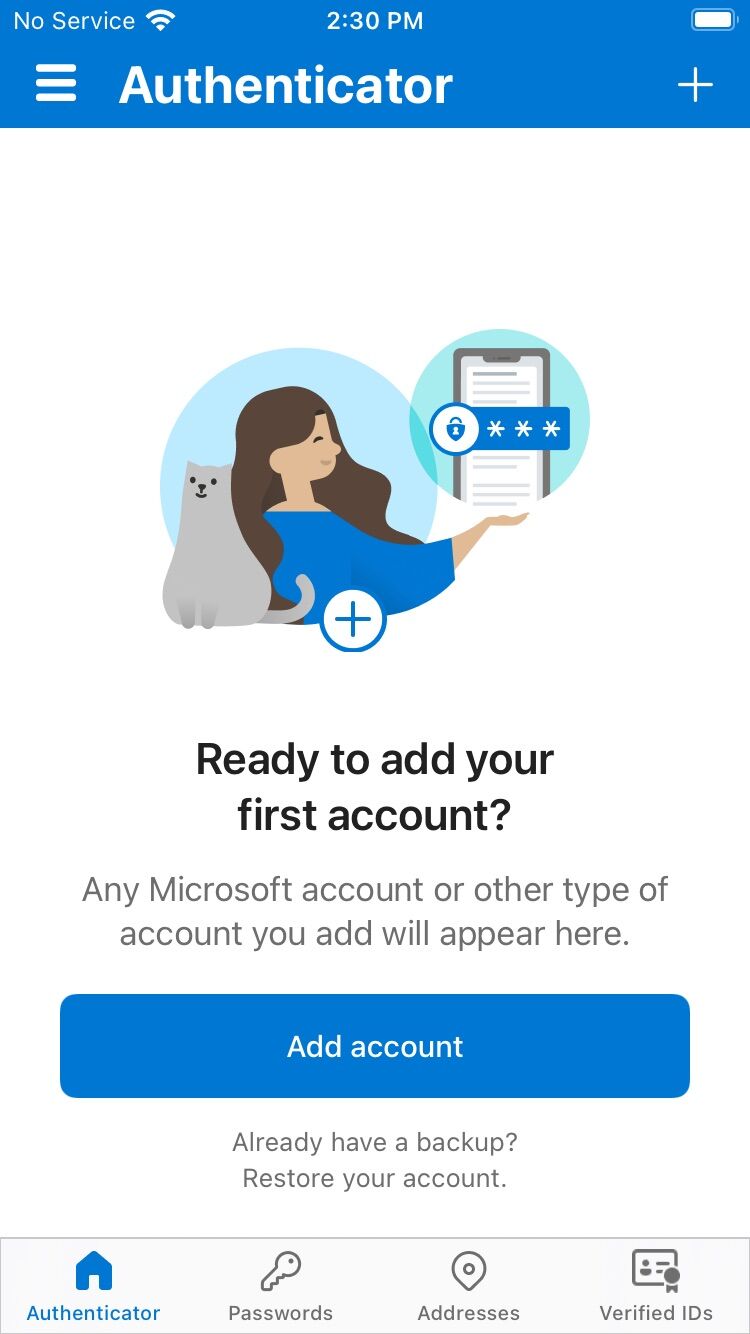 Screenshot of: Tap the + in the top right. 