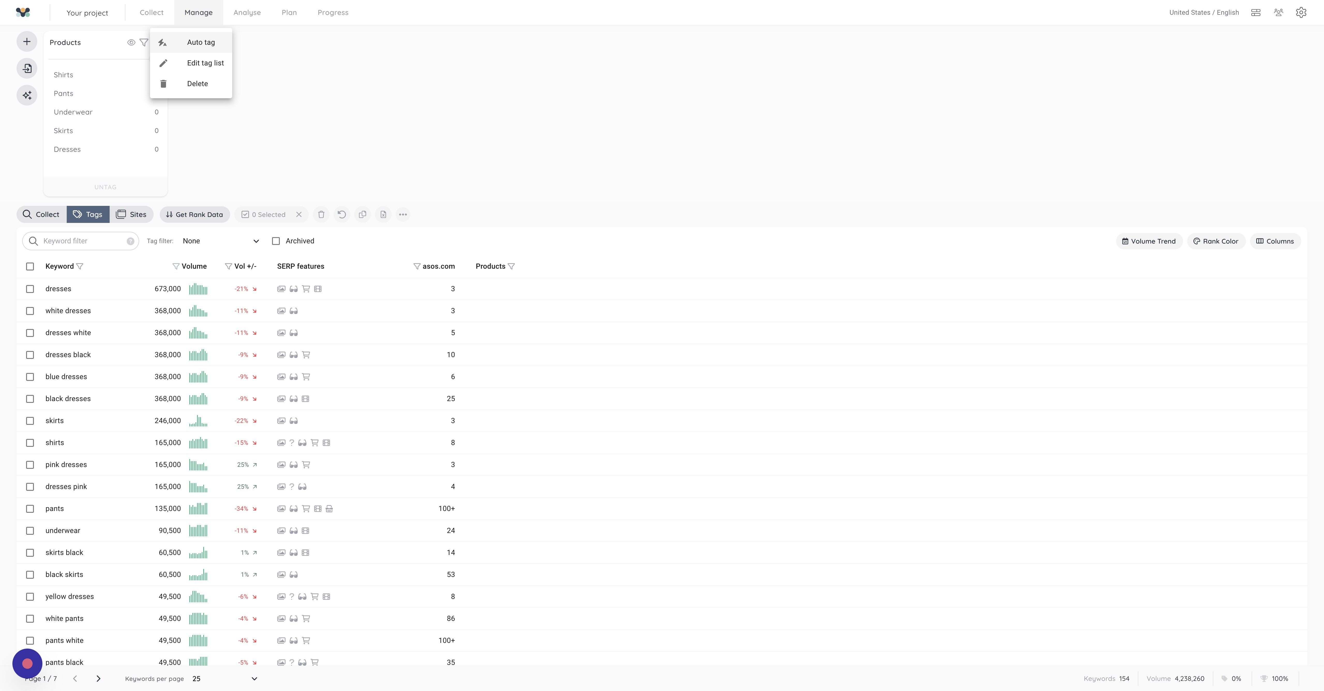 Screenshot of: Click "Auto tag"