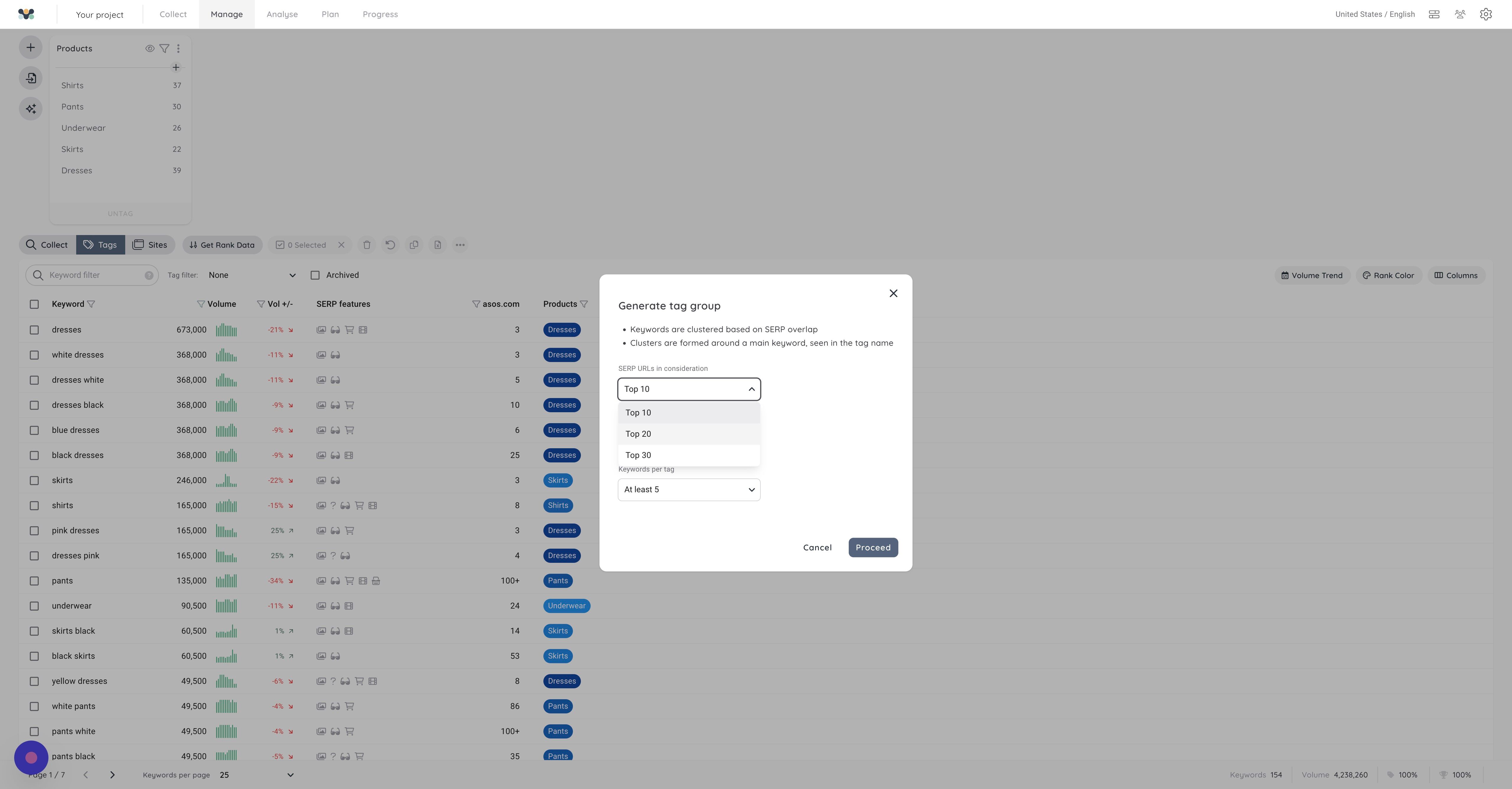 Screenshot of: I went for top 20