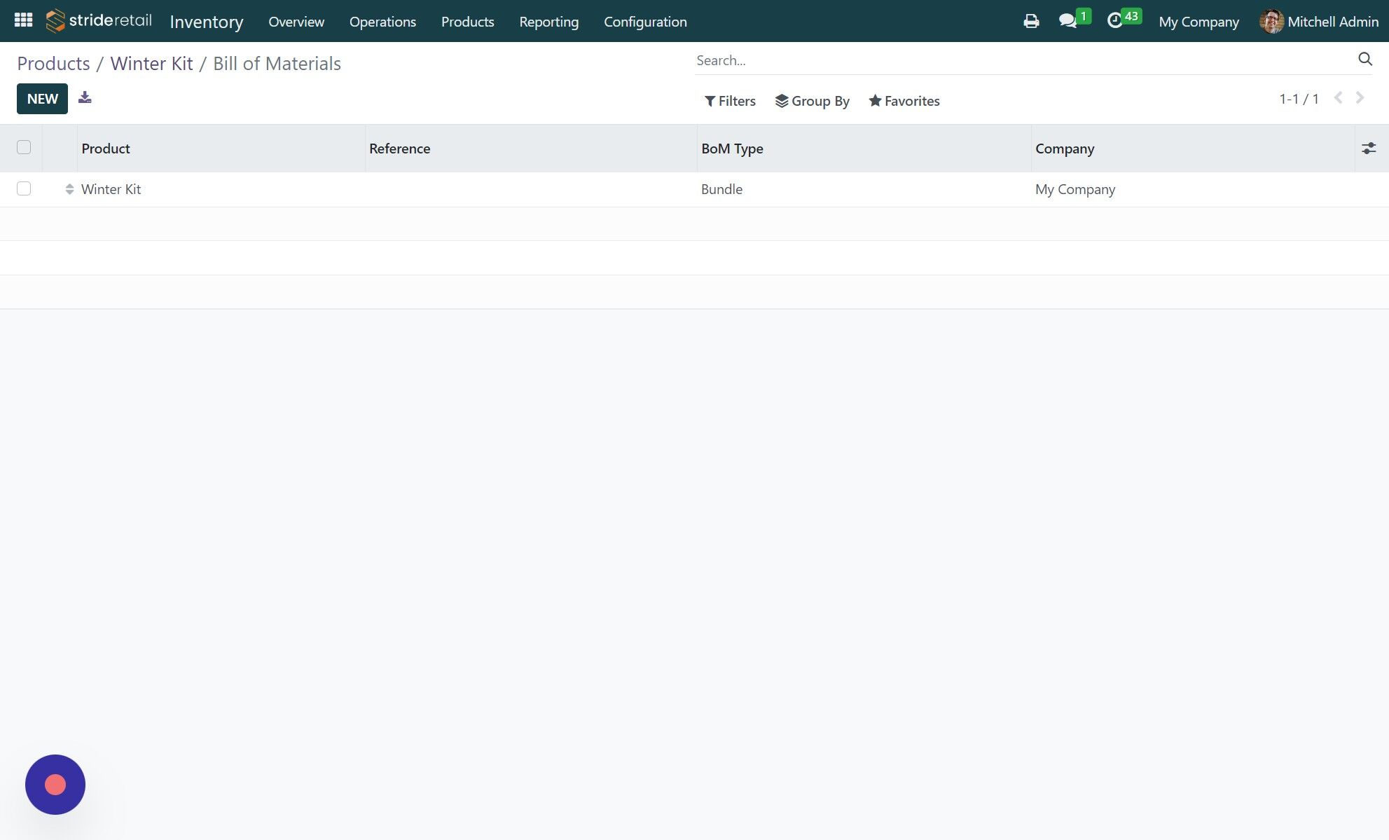 Screenshot of: Click "Winter Kit" to go back to the product card.  From here you are finished.  The following slides show you how to check the inventory levels of the different variants.