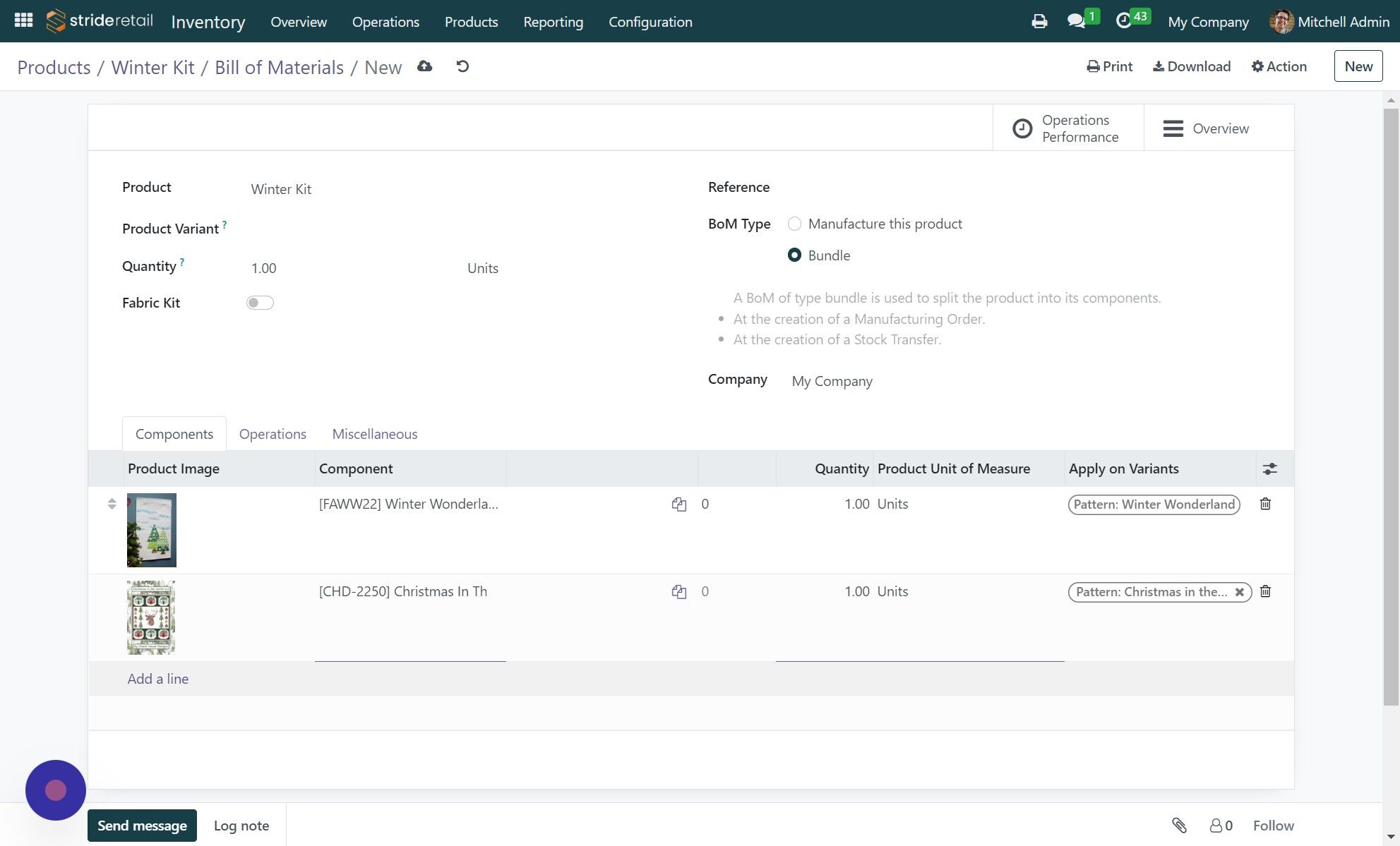 Screenshot of: Click "Add a line"