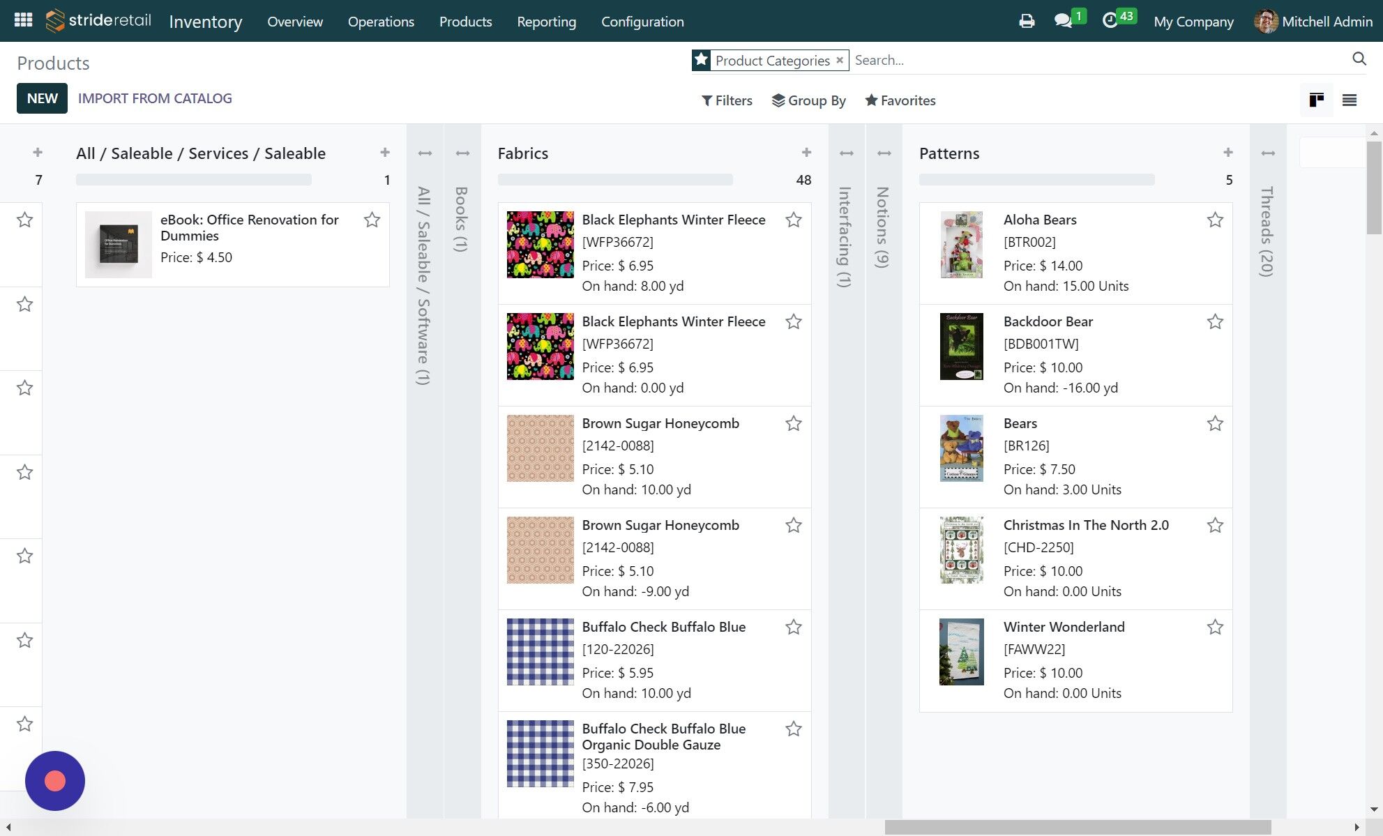 Screenshot of: First thing we need to do is create our product.  Click "New".