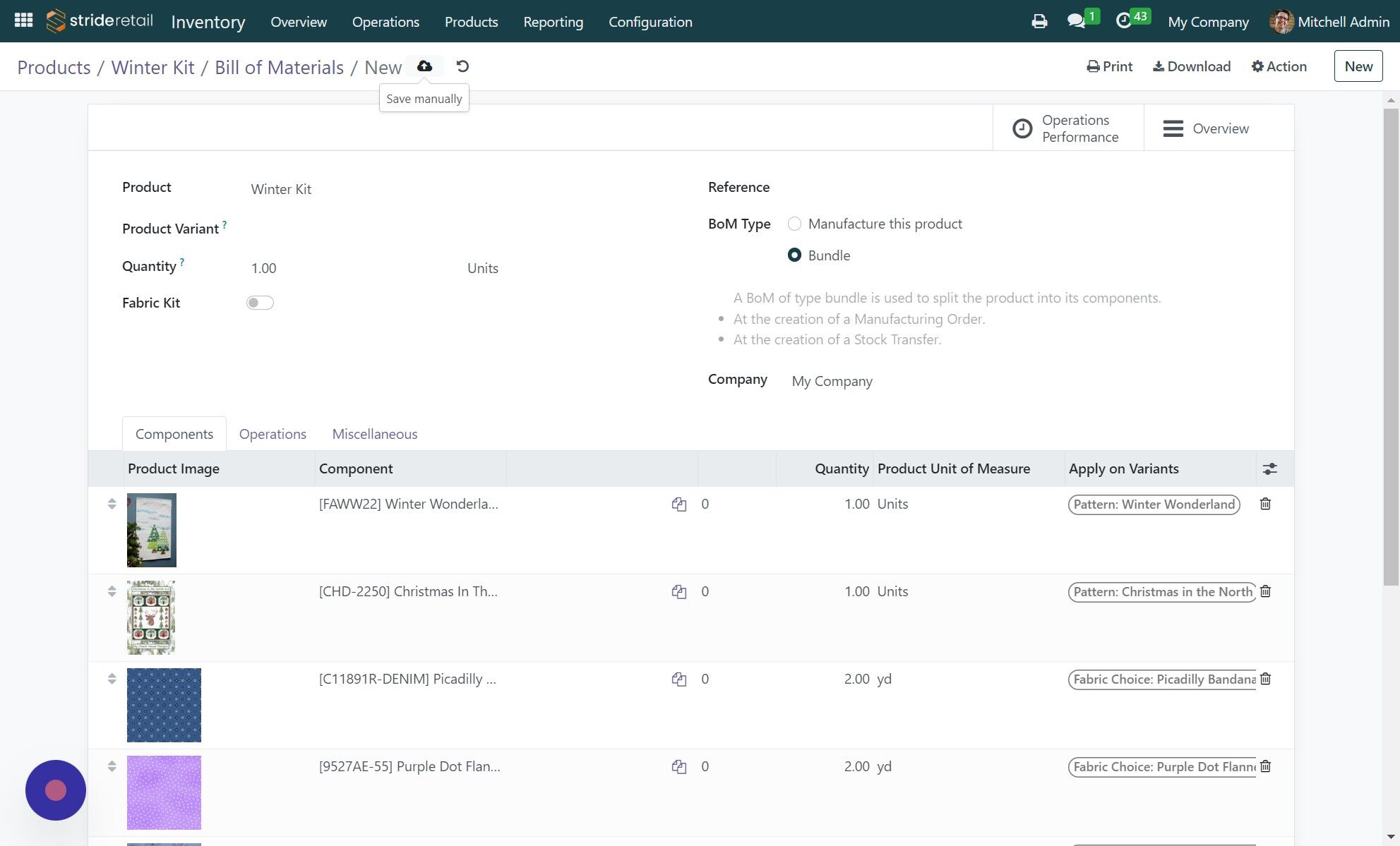 Screenshot of: Click here to save.