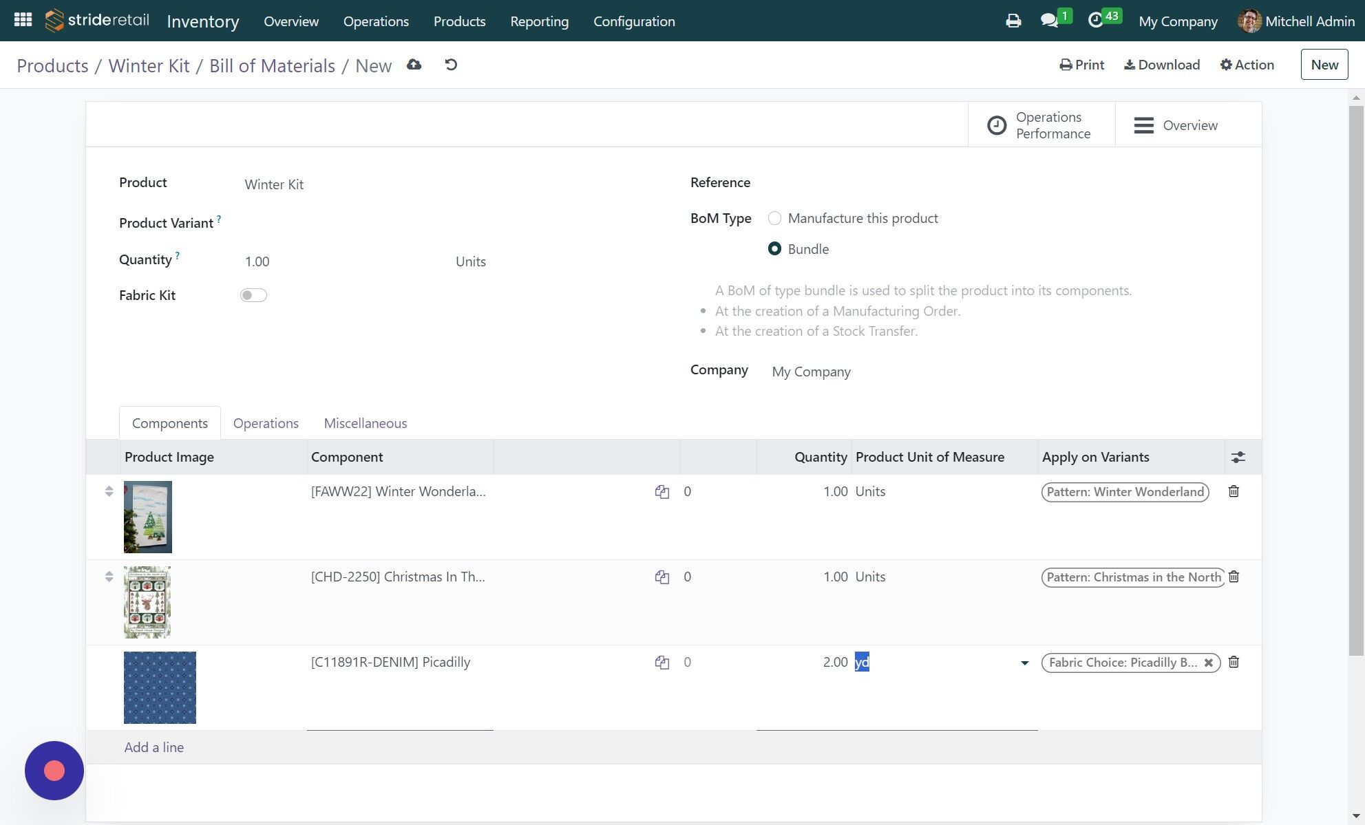 Screenshot of: Click "Add a line"