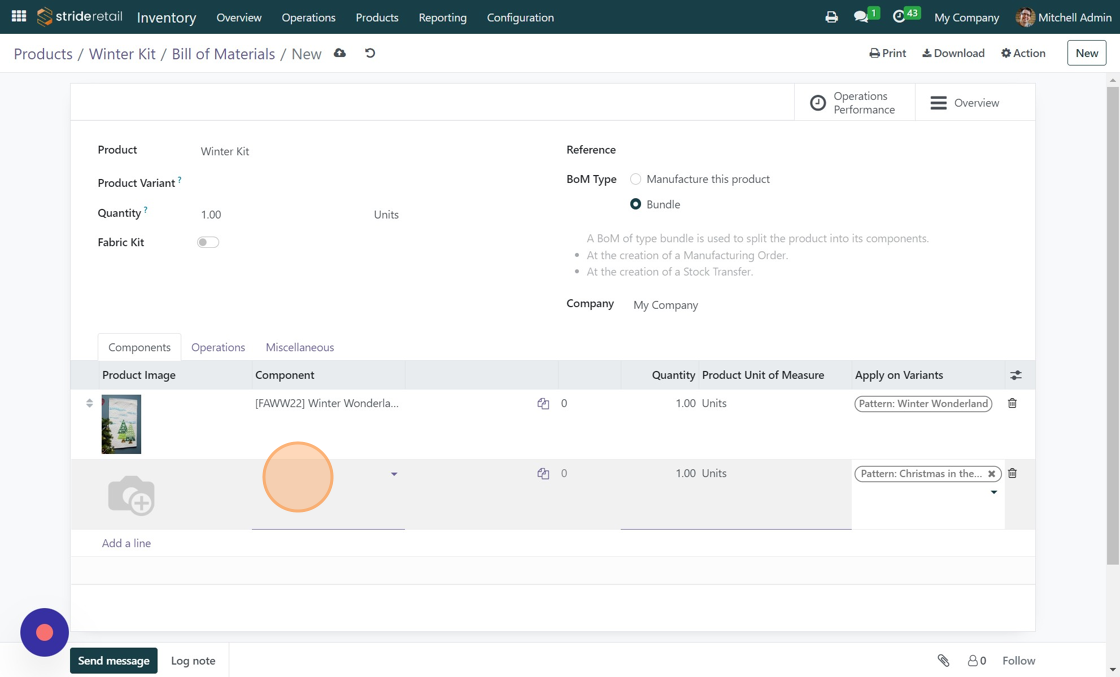 Screenshot of: Click this text field.