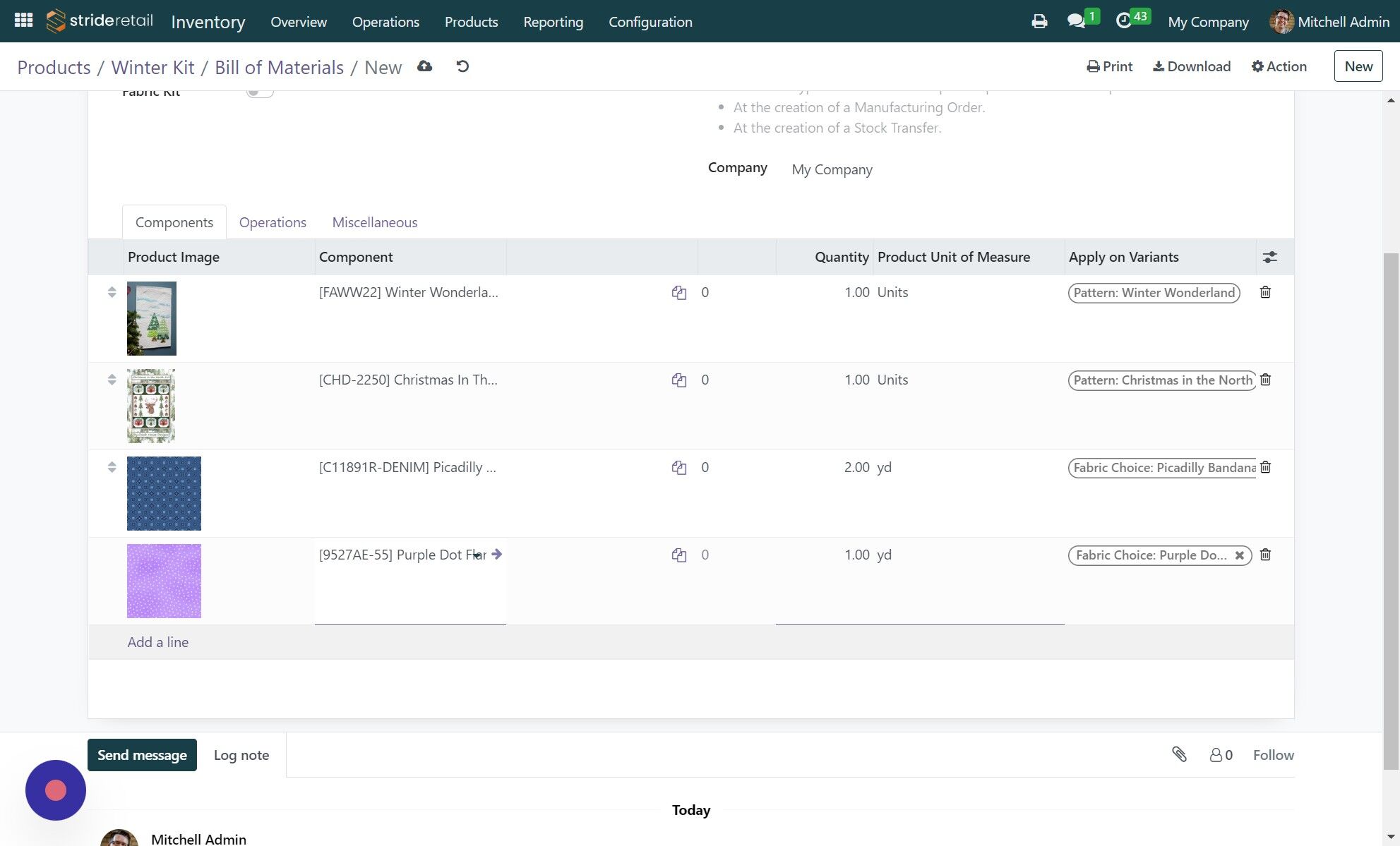 Screenshot of: Click "Add a line"