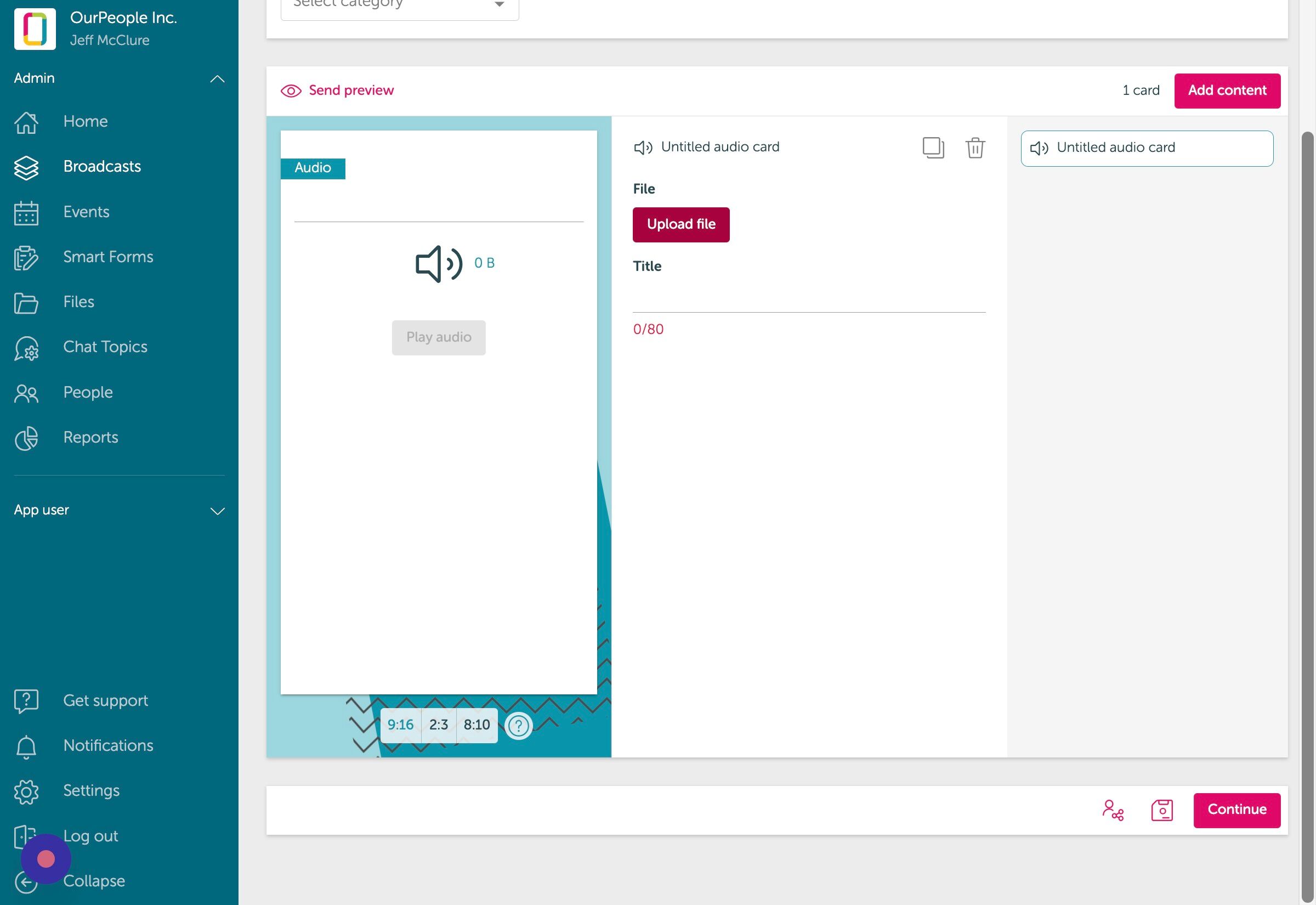 Screenshot of: Click "Upload file"