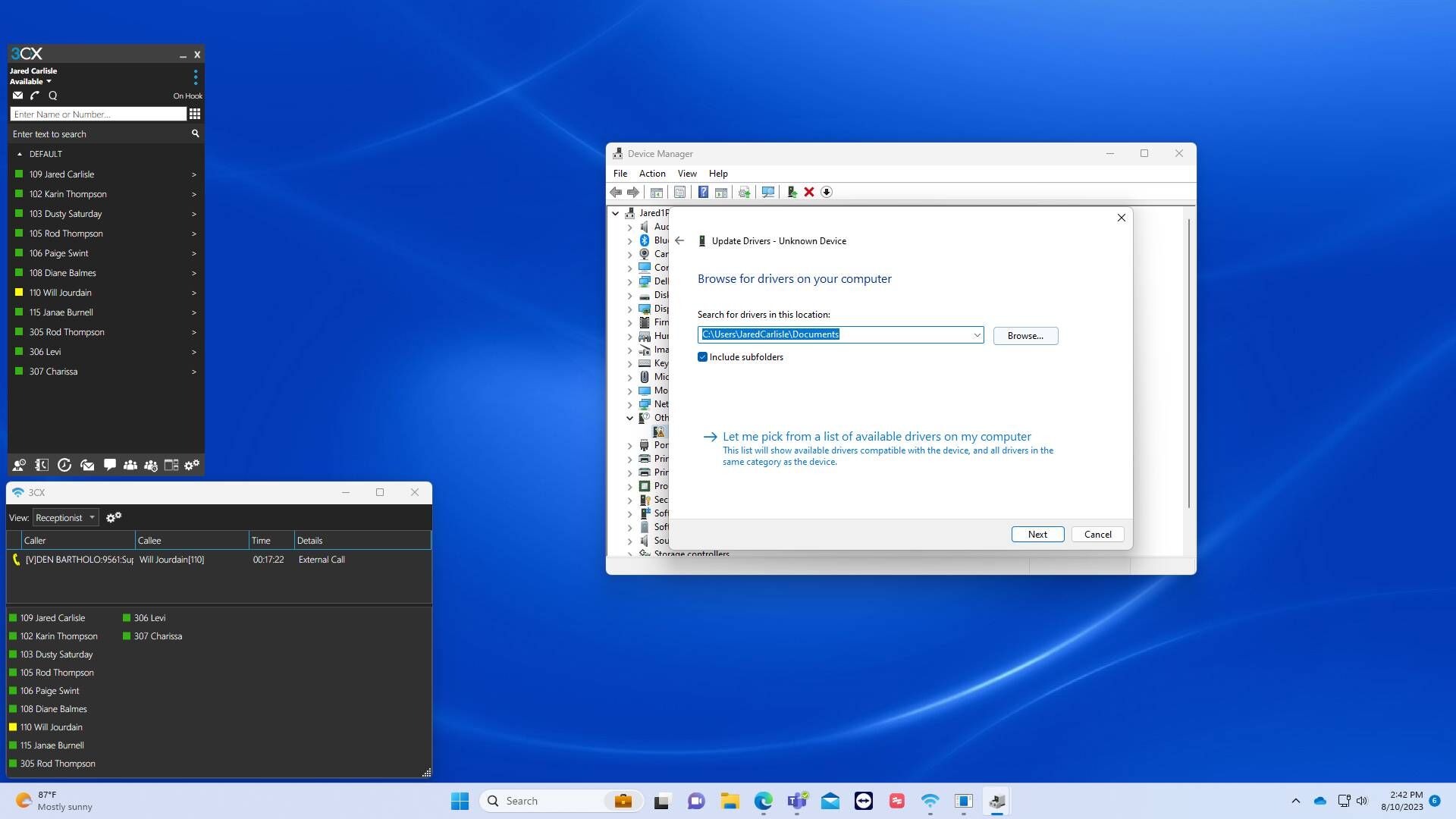 Screenshot of: Click "Browse"