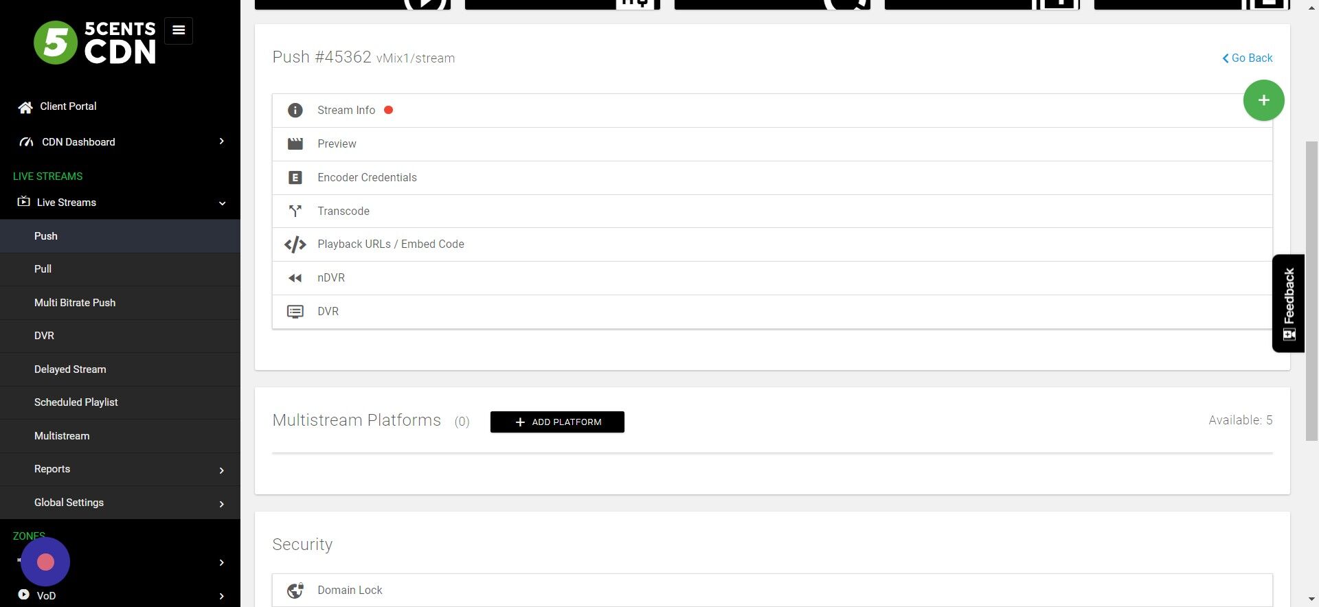 Screenshot of: Click the Encoder Credentials