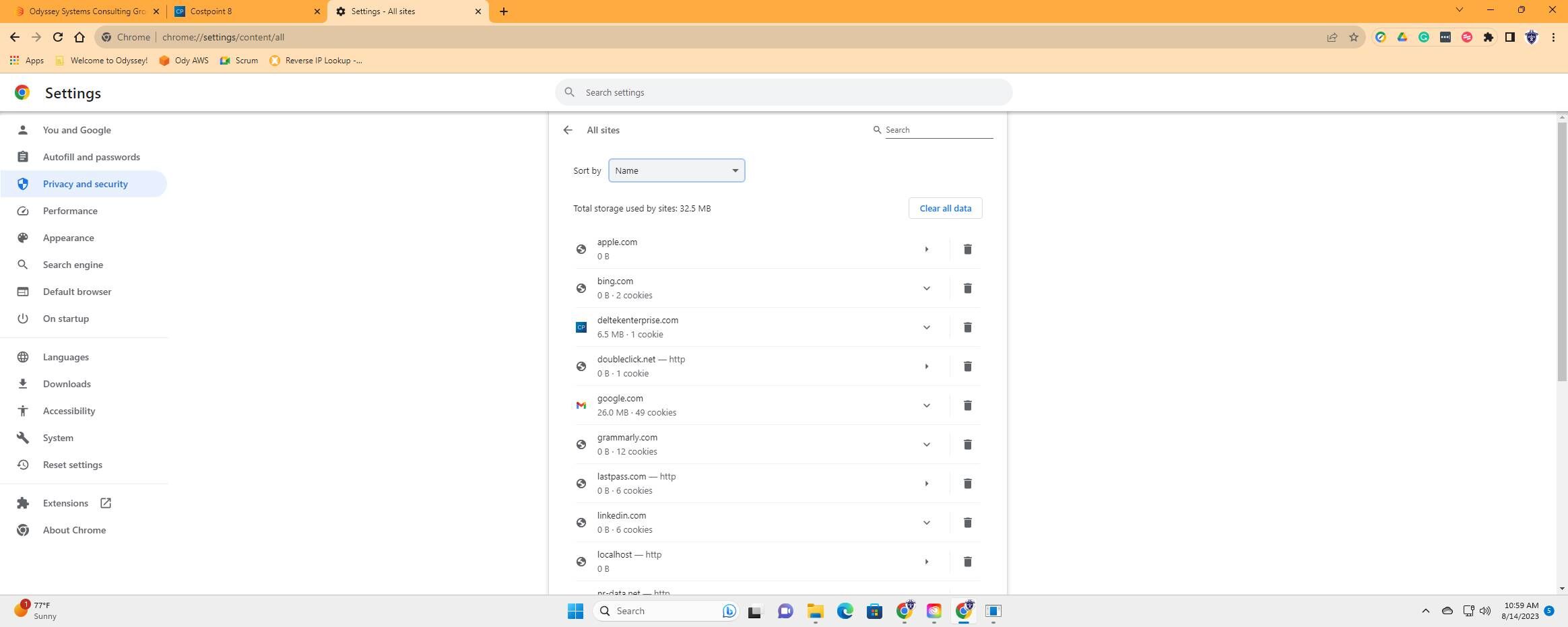 Screenshot of: Select your desired sorting method.